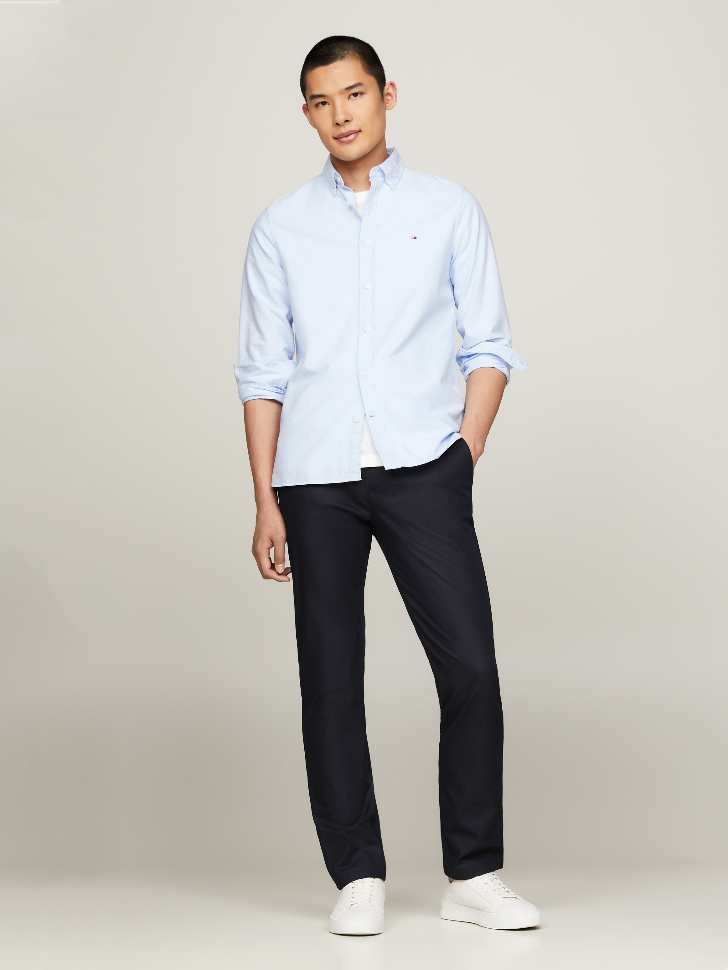 Tommy Hilfiger Langarmhemd »OXFORD DOBBY Slim Fit SHIRT«