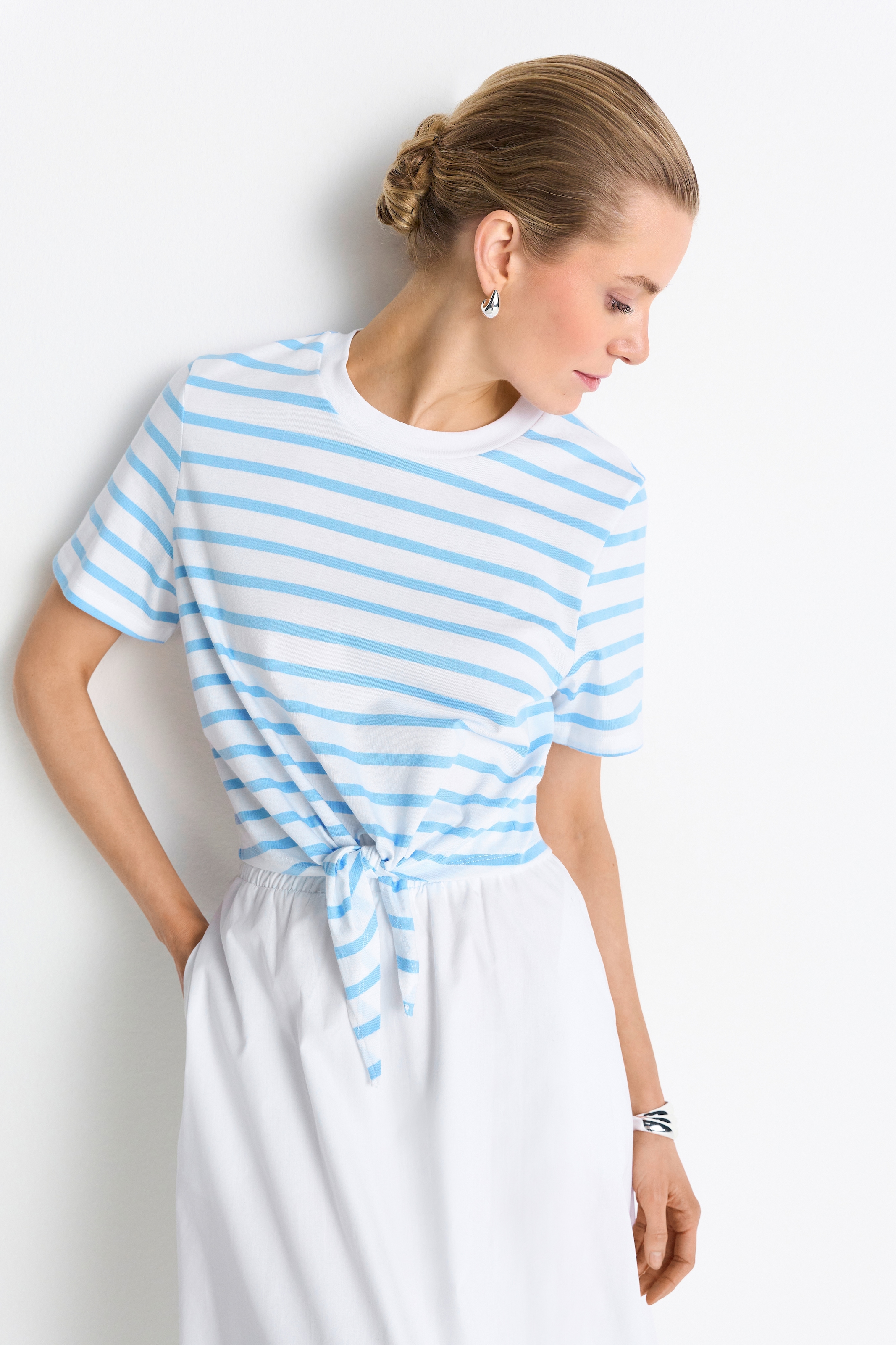 Image of RICHROYAL T-Shirt Regular fit mit Schleife zum Binden