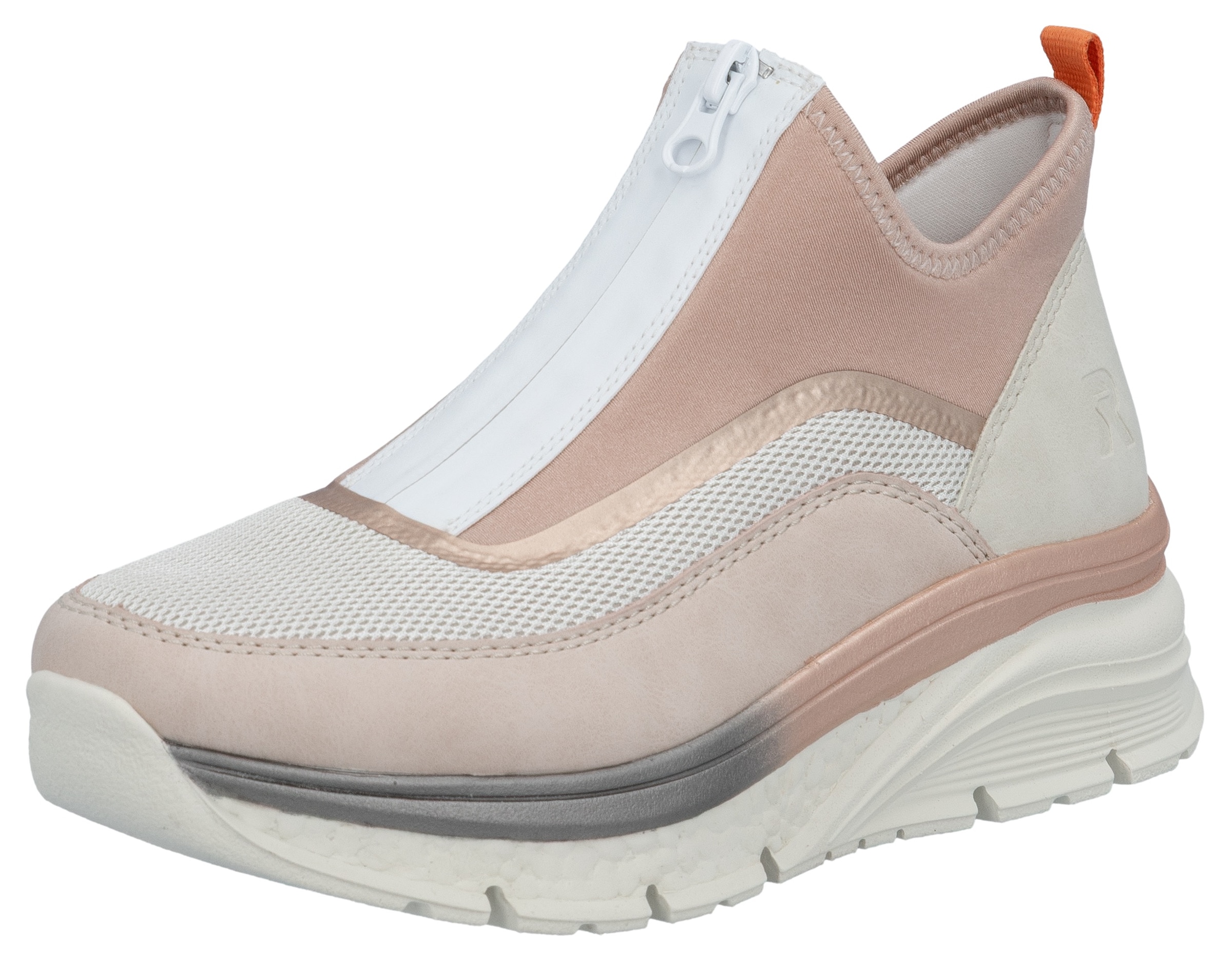 Image of Rieker Schlupfboots, Keilabsatz, Freizeitschuh, High Top-Sneaker, Reissverschluss