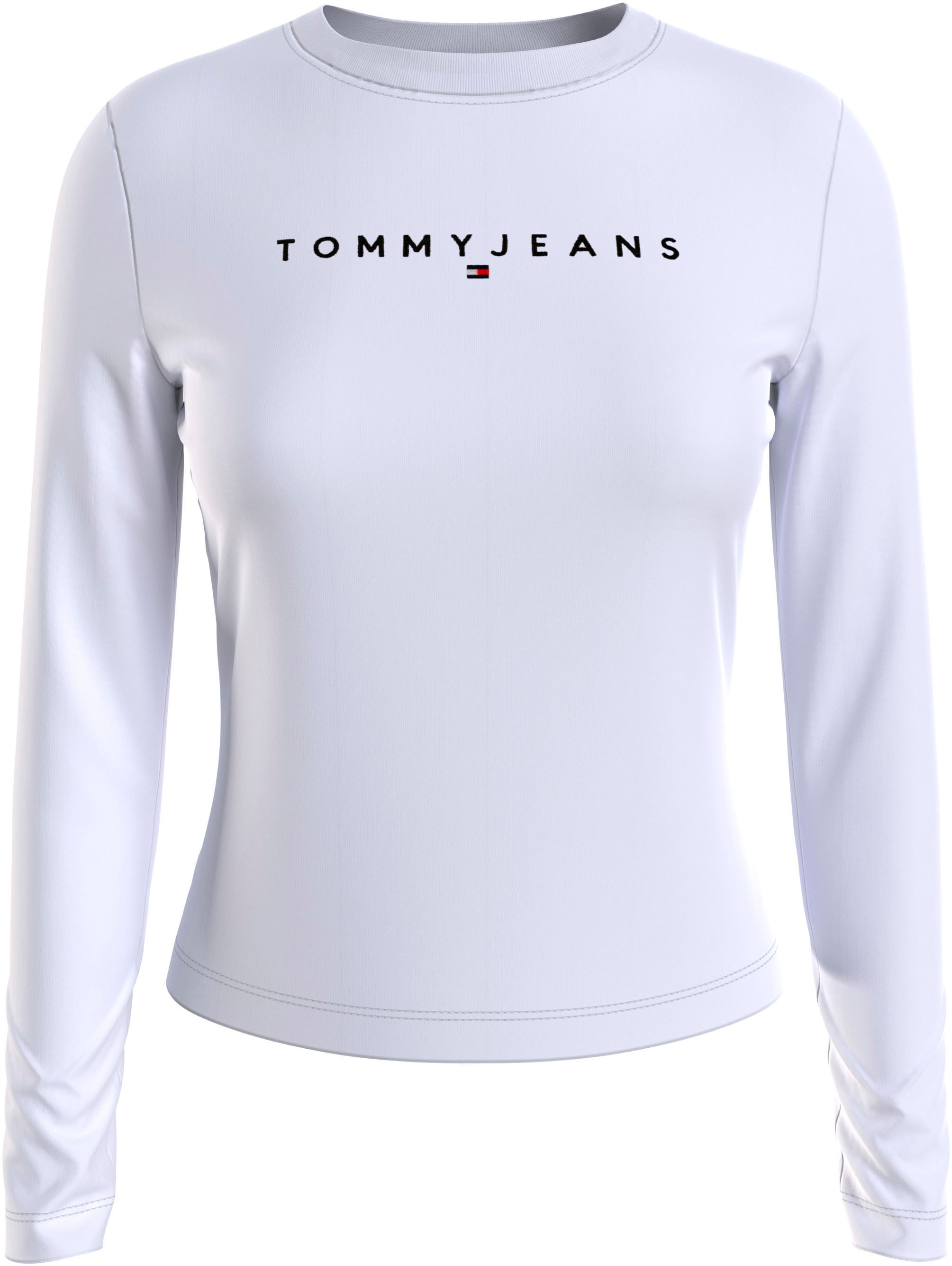 ♕ Tommy Jeans Langarmshirt auf mit Shirt Longsleeve«, versandkostenfrei Linear Logostickerei »Slim