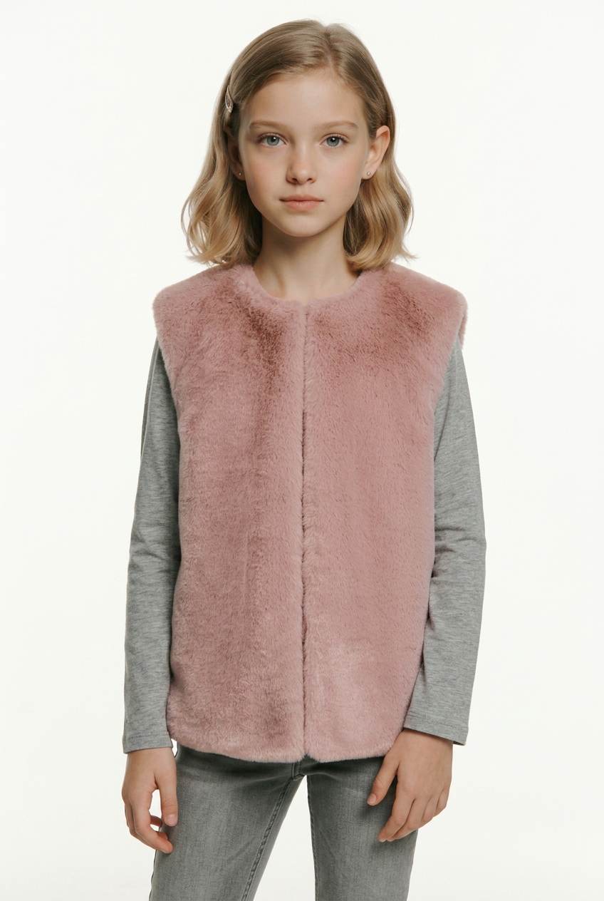 happy girls Gilet en peluche