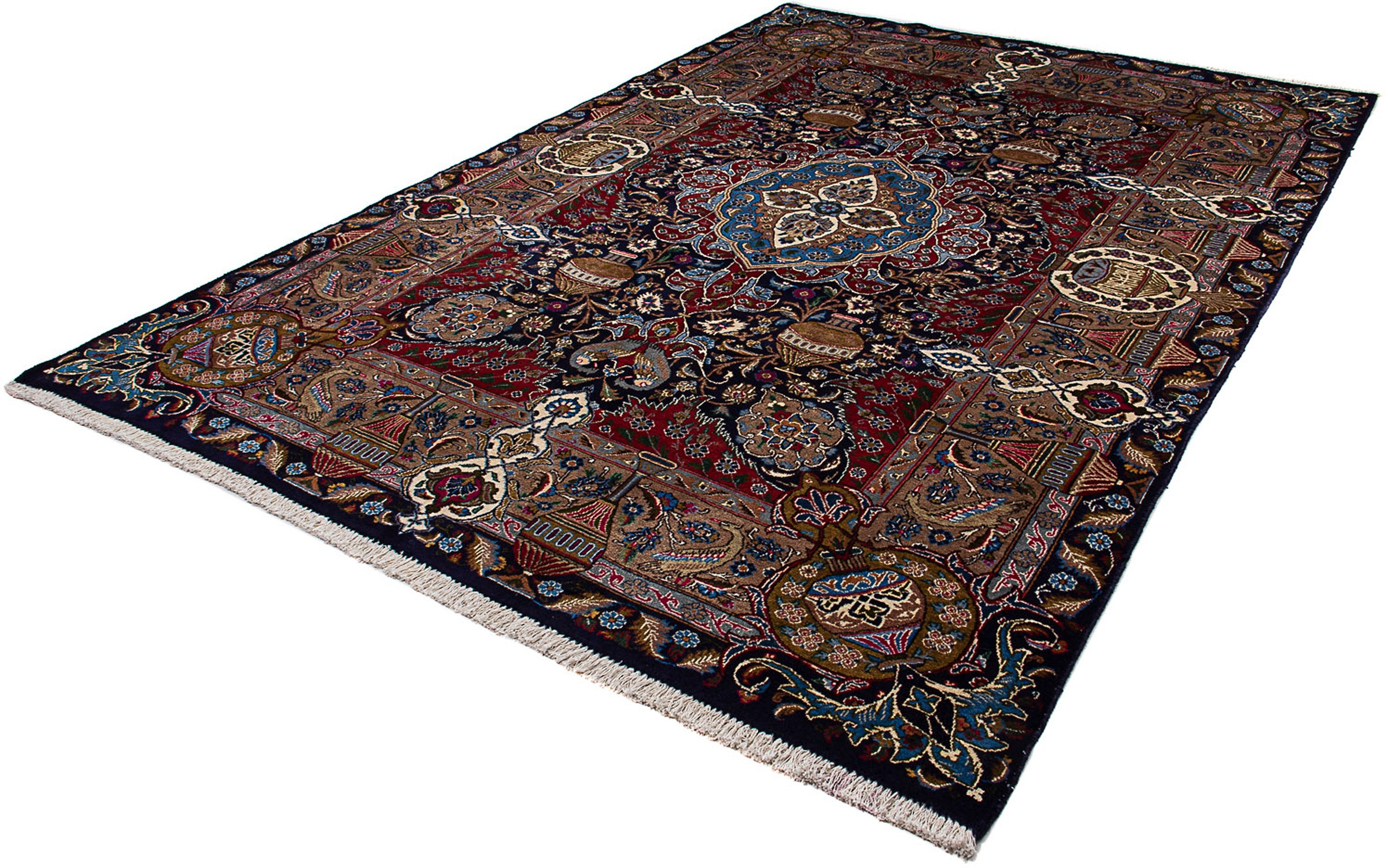 Image of morgenland Orientteppich »Perser - Classic - 292 x 200 cm - dunkelblau«, rechteckig, 10 mm Höhe, Wohnzimmer, Handgeknüpft, Einzelstück mit Zertifikat bei Ackermann Versand Schweiz