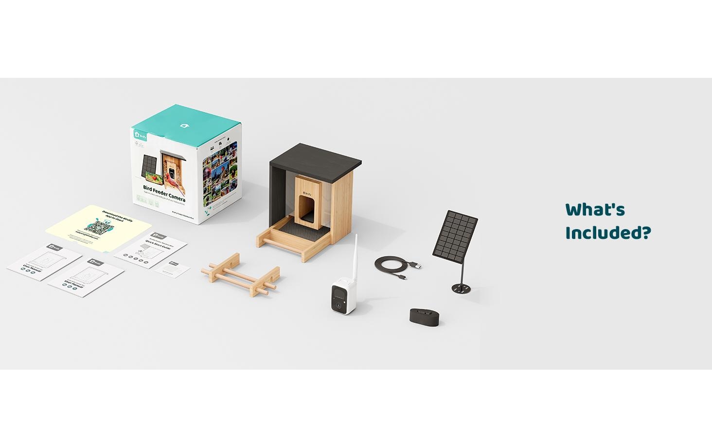 Birdfy Distributeur de nourriture »FSC Bambus Mini Solar«