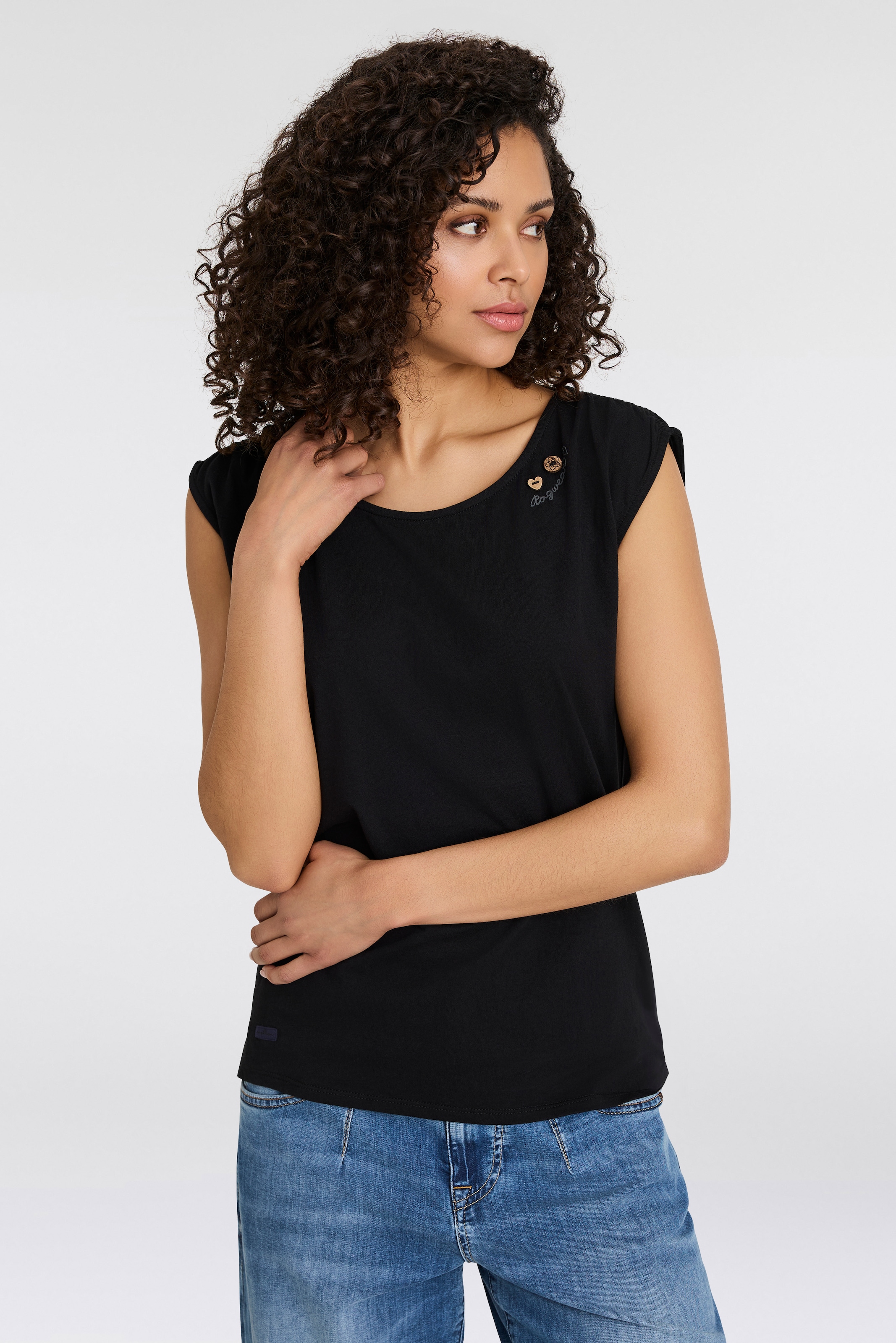Image of Ragwear Kurzarmshirt "GREETA" mit kleinem Rückenausschnitt