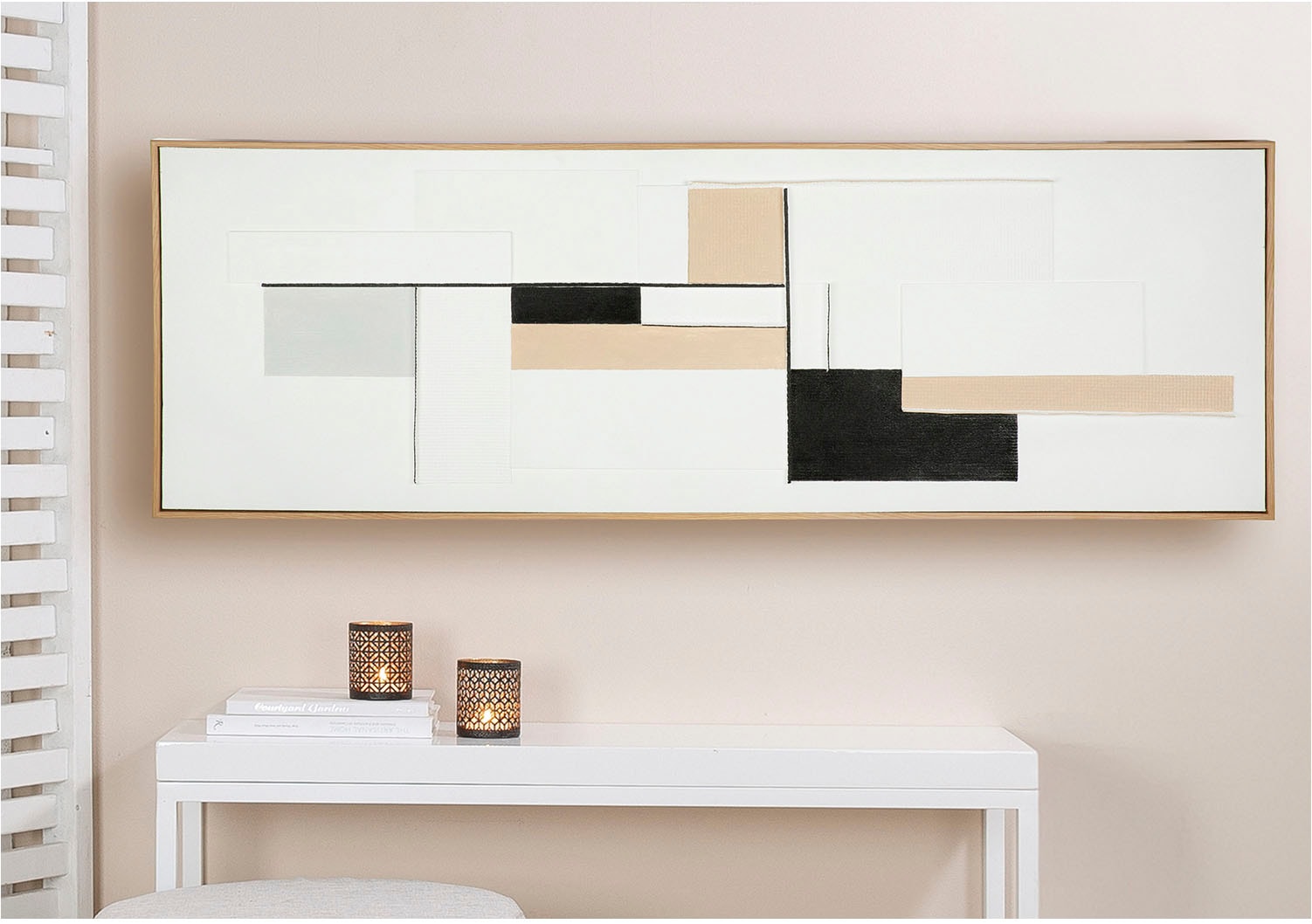 Image of GILDE Leinwandbild "Bild rechteckig Tunis weiss H. 51,8 cm" 1 Stk. tlg.