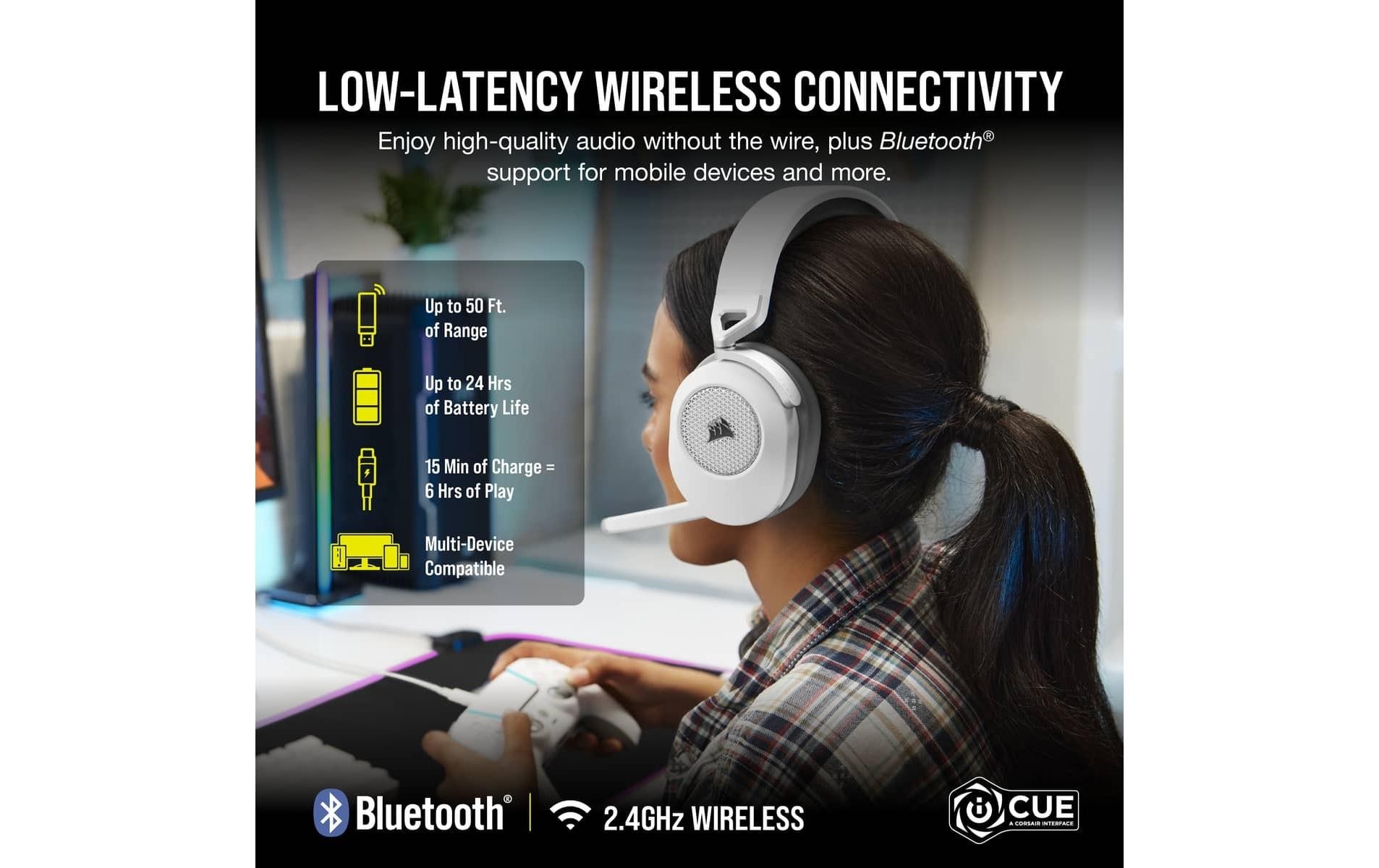 Corsair Over-Ear-Kopfhörer »HS65 Headset«, Bluetooth