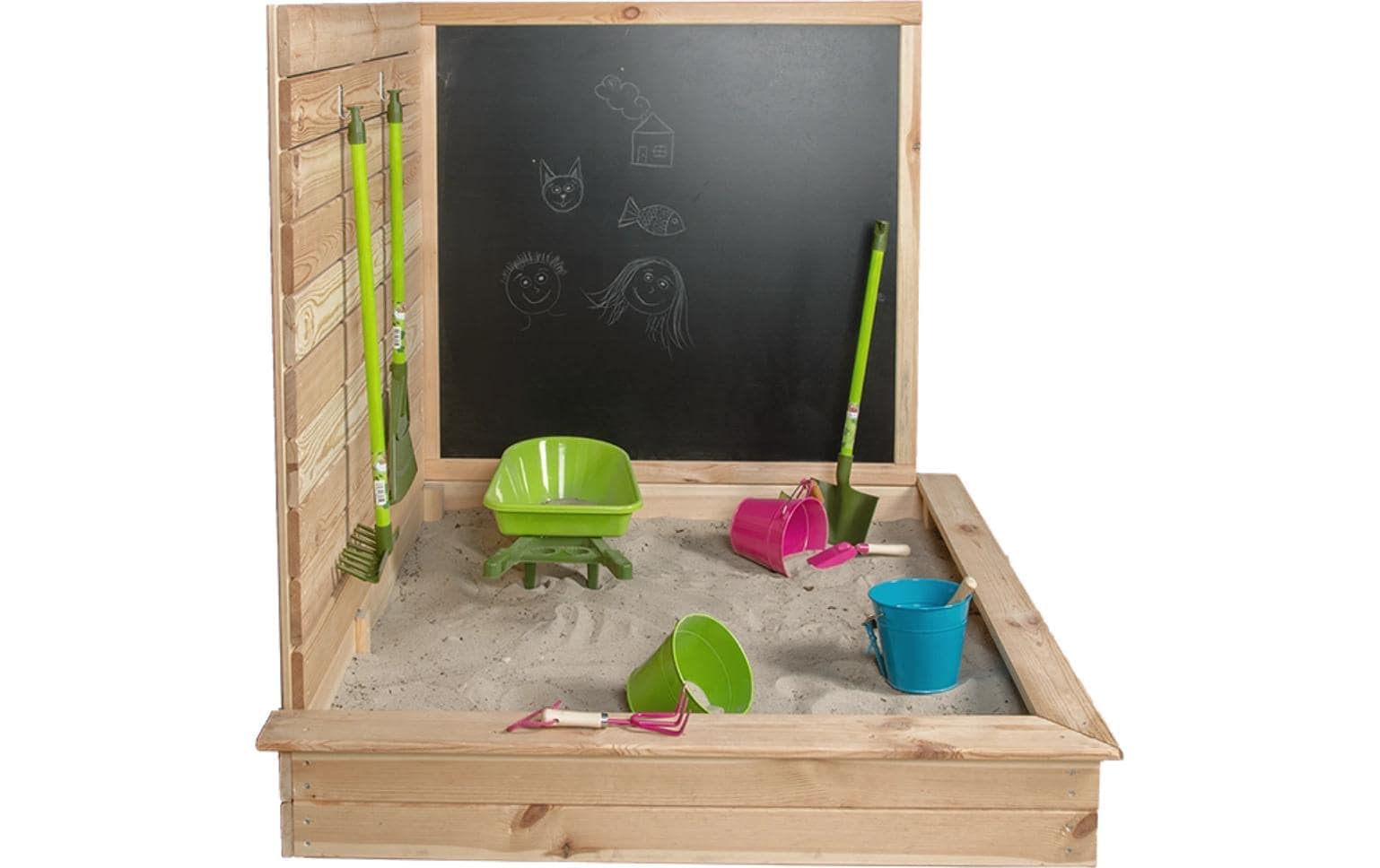 esschert design Sandkasten »mit Tafel Holz 115.5 cm«