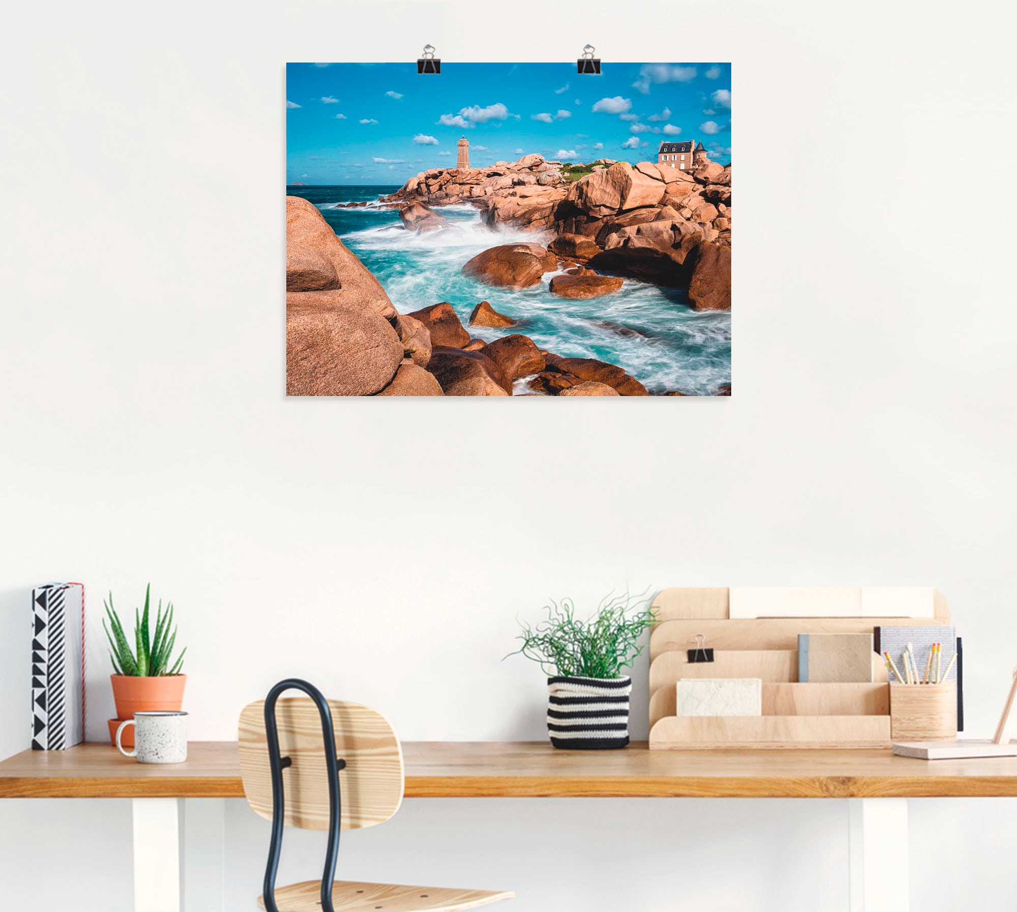 Artland Wandbild »Atlantikküste Bretagne bei Ploumanach«, Küste, (1 St.), als Leinwandbild, Poster in verschied. Grössen