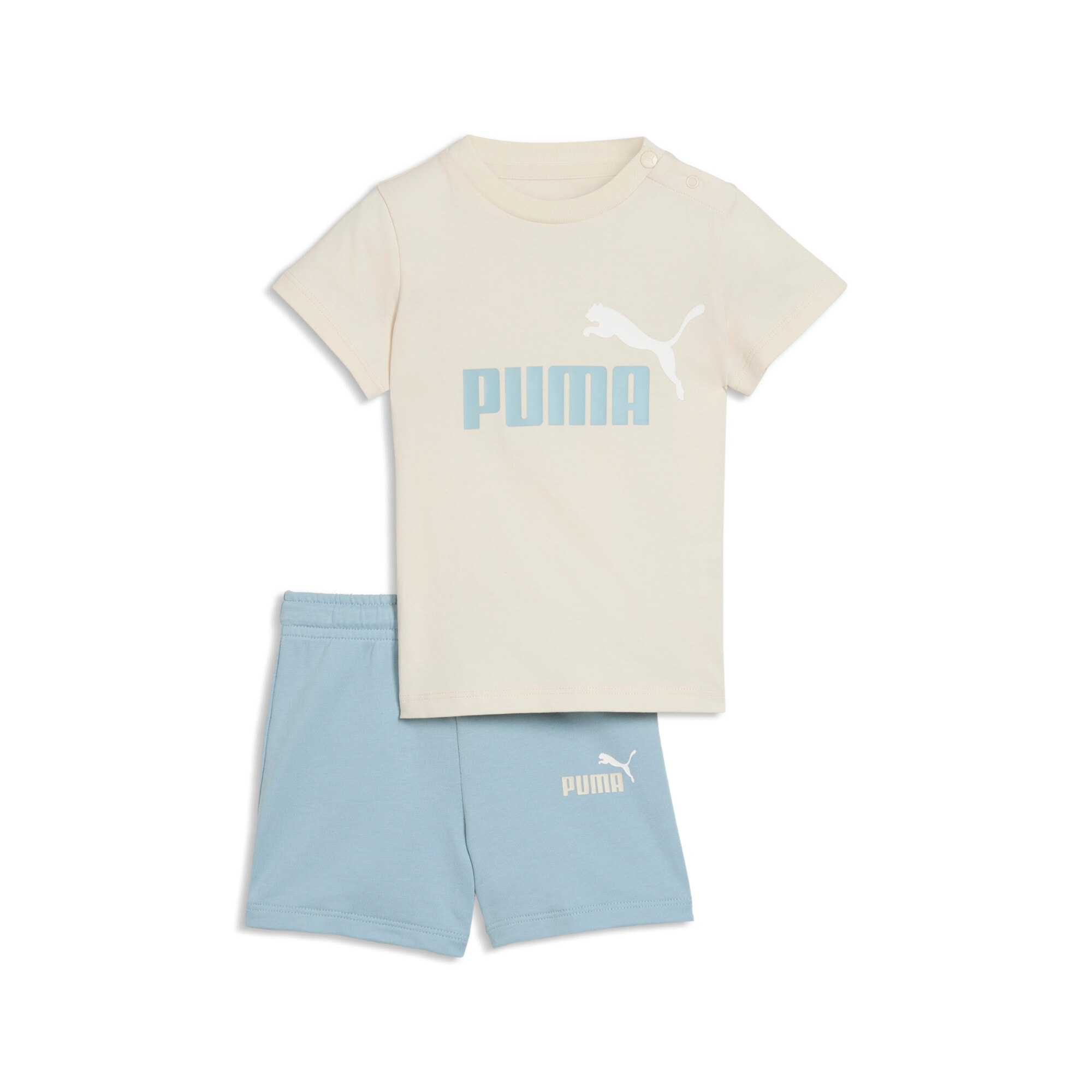 PUMA Combinaison d'entraînement »MINICATS ESS TEE AND SHORTS SET INF« 2 pièces zweiteiliges Set, für Kinder, mit Rundhalsausschnitt, Regular Fit