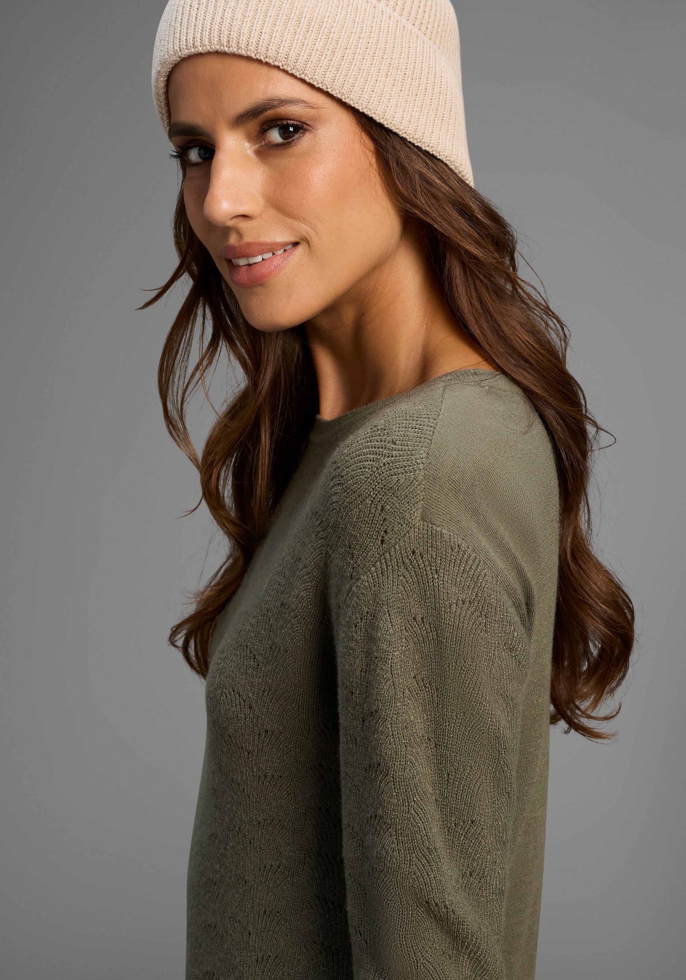 Laura Scott Strickkleid, aus tollem Lochstrick