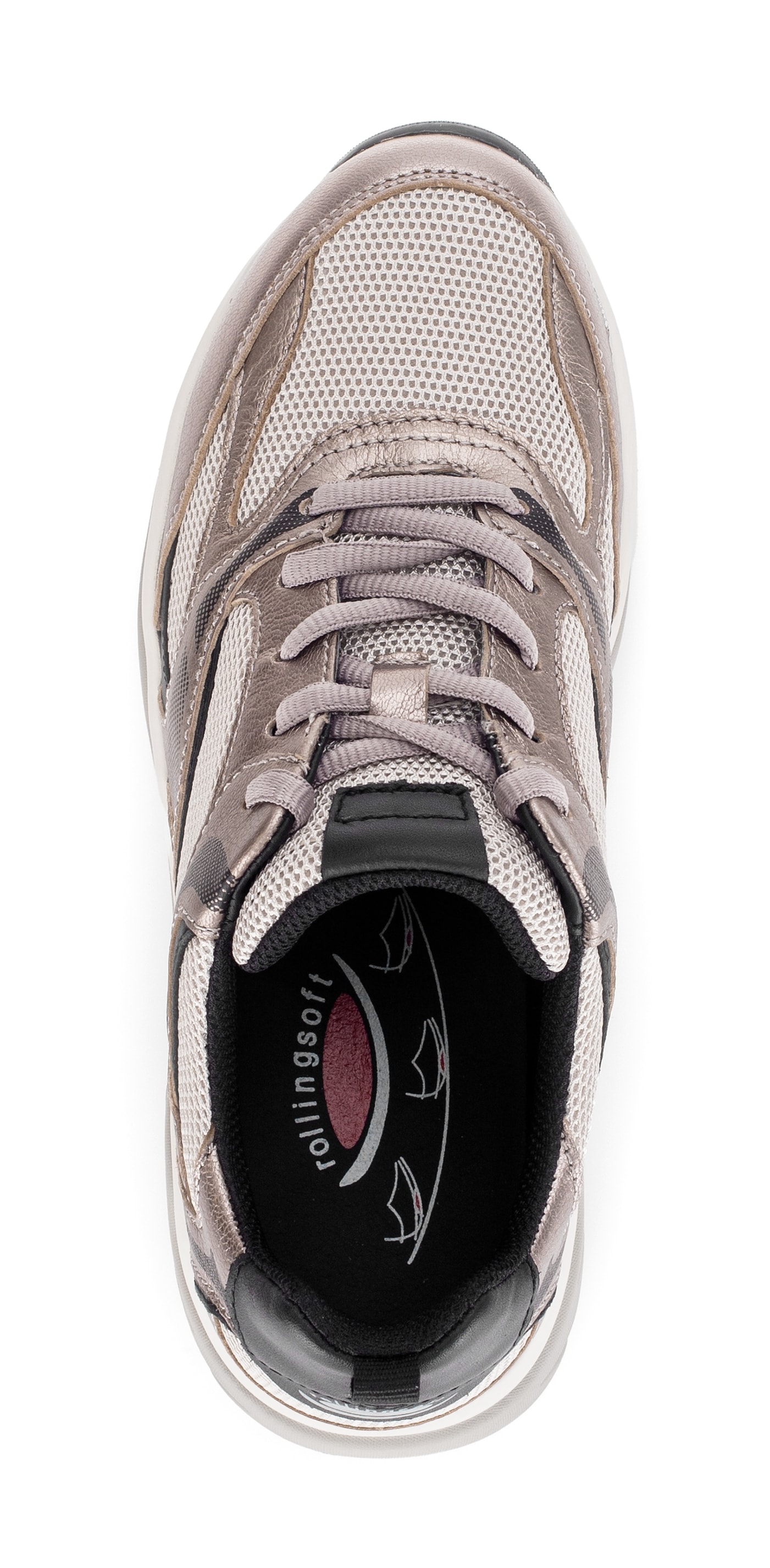 rollingsoft Keilsneaker  , Freizeitschuh, Halbschuh, Schnürschuh mit herausnehmbarem Fussbett