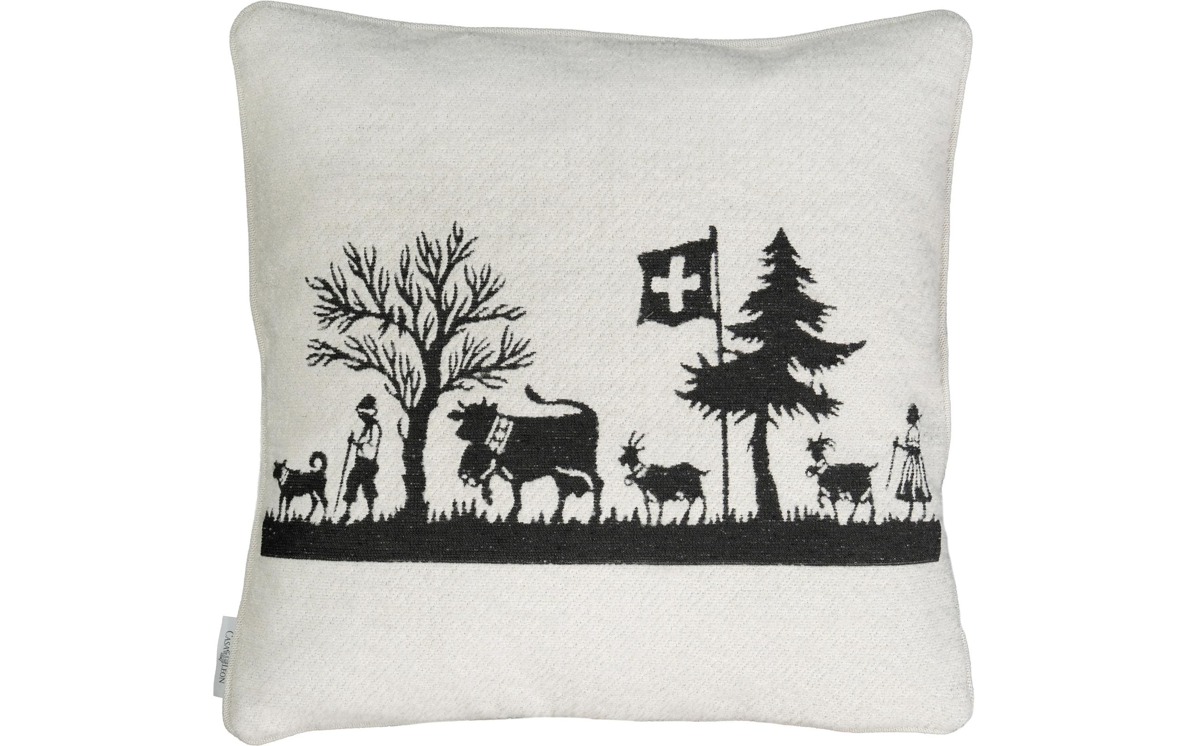 Image of Casa Leon Kissenbezug "Kissenhülle Swiss Scherenschnitt 45 x 45 cm"