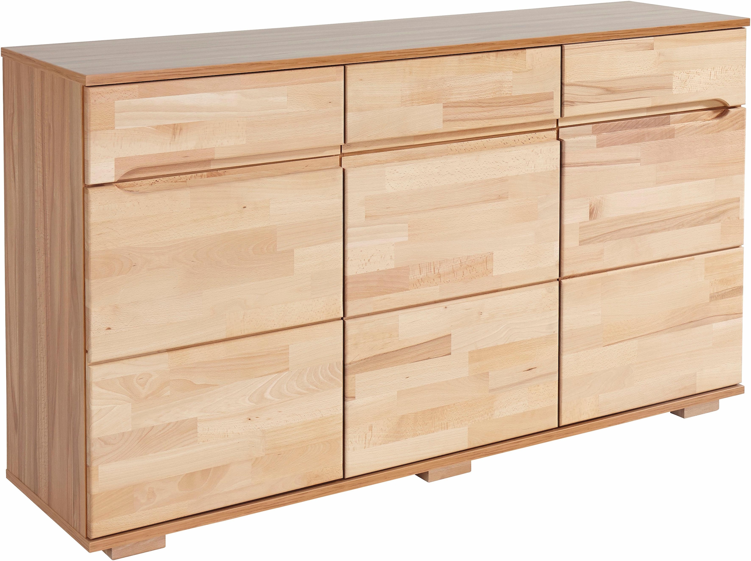 Home affaire Sideboard »Ribe,150cm breit,40 cm tief,Fronten Massivholz,6 Fächer«