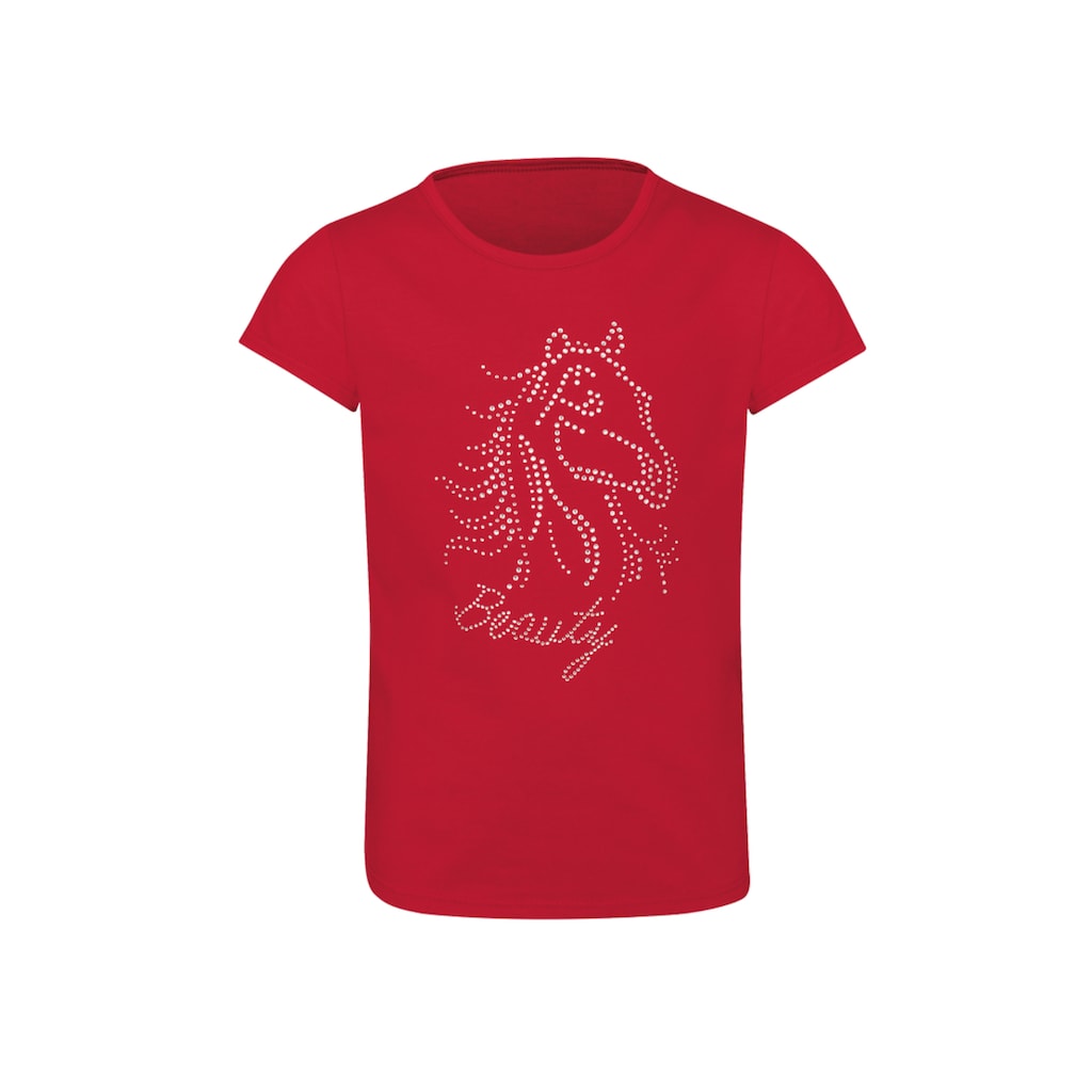 Trigema T-Shirt »TRIGEMA T-Shirt mit Glitzer-Pferd«, (1 tlg.)