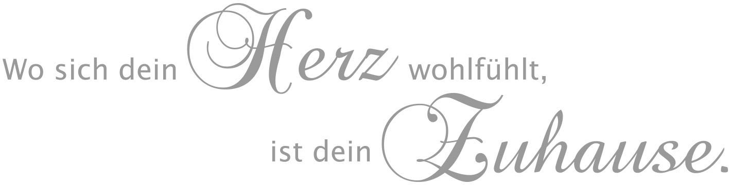 Image of GOODproduct Wandspruch "Wo sich dein Herz wohlfühlt, ist dein Zuhause" Wandaufkleber, selbstklebend, rückstandslos abziehbar, Sticker, Spruch