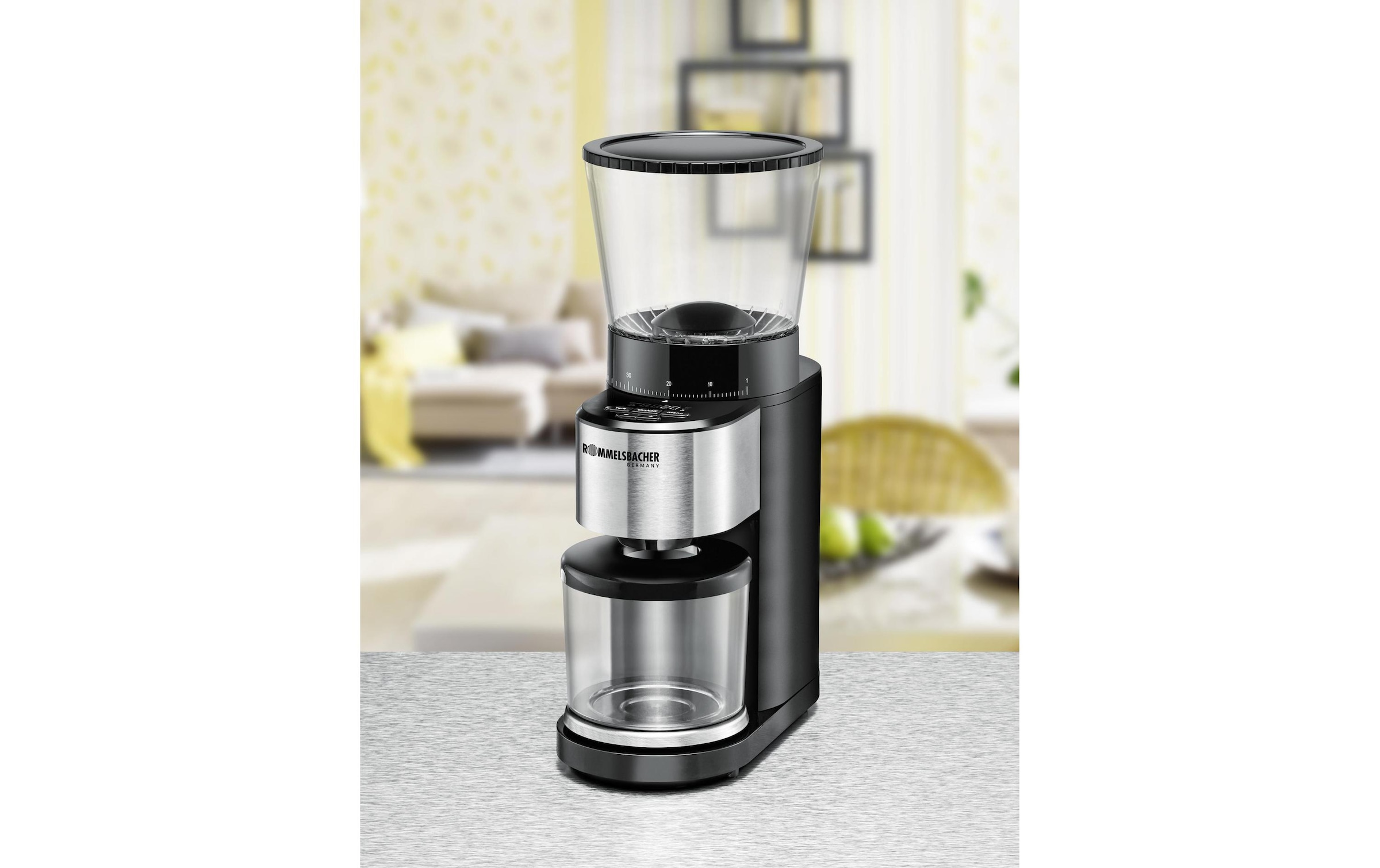 Rommelsbacher Kaffeemühle »KG 520.M«, Kegelmahlwerk, 400 g Bohnenbehälter