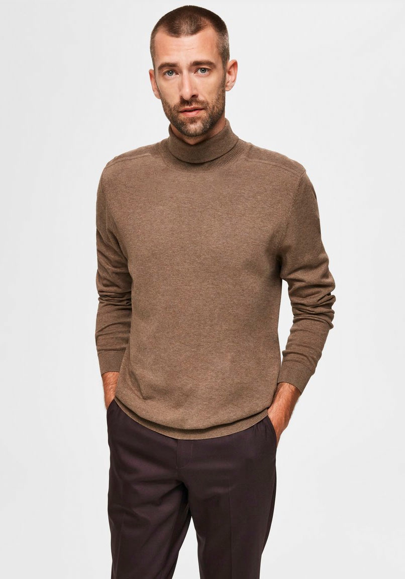 Strickpullover »SLHBERG ROLL NECK NOOS«