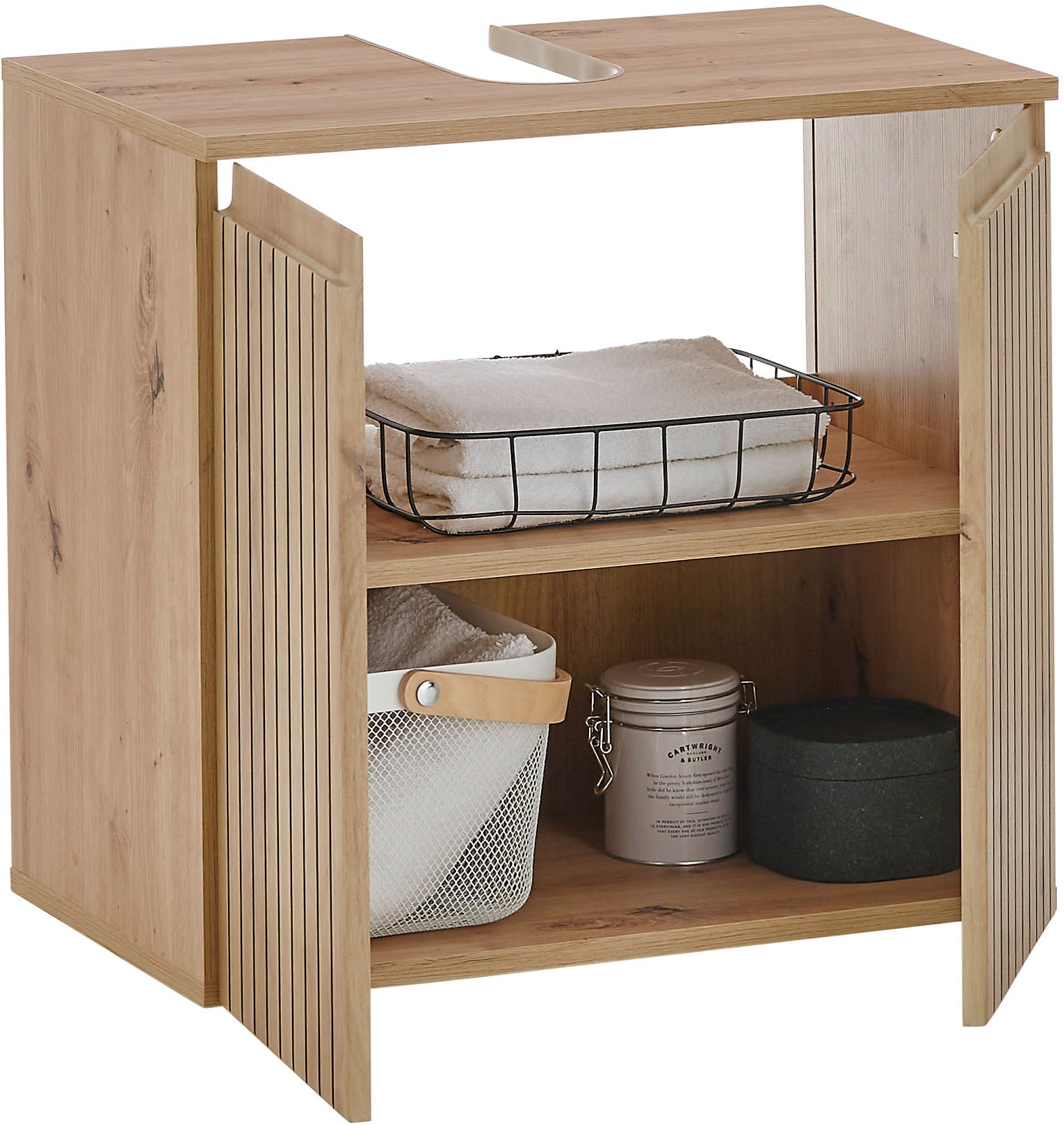 BASIC by Balculina Armoire sous lavabo »Austin« 1 cuis tlg. largeur 60 cm, sens d’ouverture de porte G/D réversible