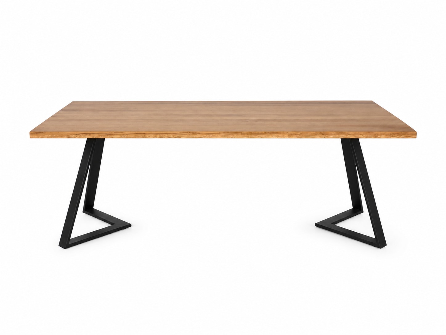 GOODproduct Esstisch »»MALMO« Speisetisch, Küchentisch, Wohntisch, Esszimmertisch« Wildeiche geölt Natur/Smoke, Gerade Kante, schwarzes Metallgestell