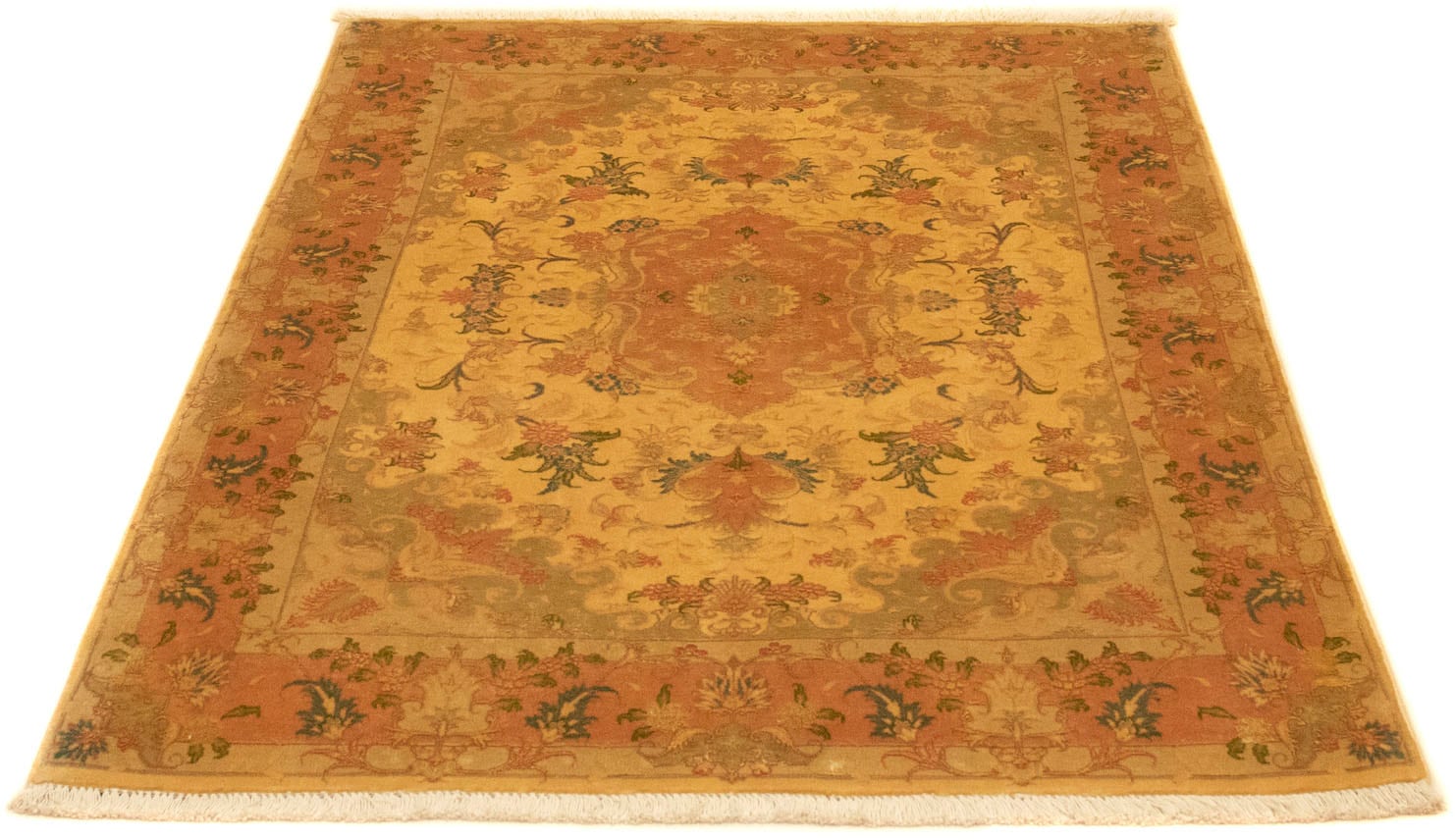 morgenland Teppich »Täbriz 50 Raj Teppich handgeknüpft beige«, rechteckig,  handgeknüpft günstig kaufen | Kurzflor-Teppiche