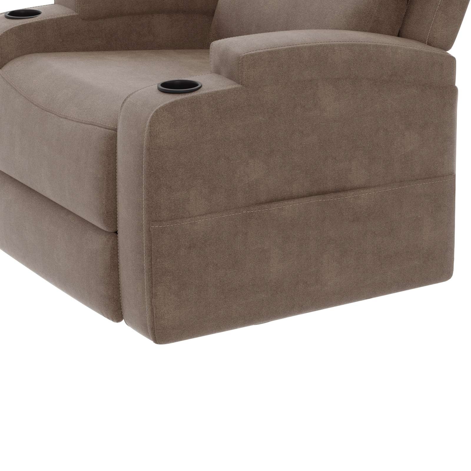 GOODproduct Fauteuil de relaxation »NAPORI Microfaser, Kinosessel, Multimedia-Sessel« Fauteuil TV avec fonction relaxation manuelle et électrique et porte-boisson