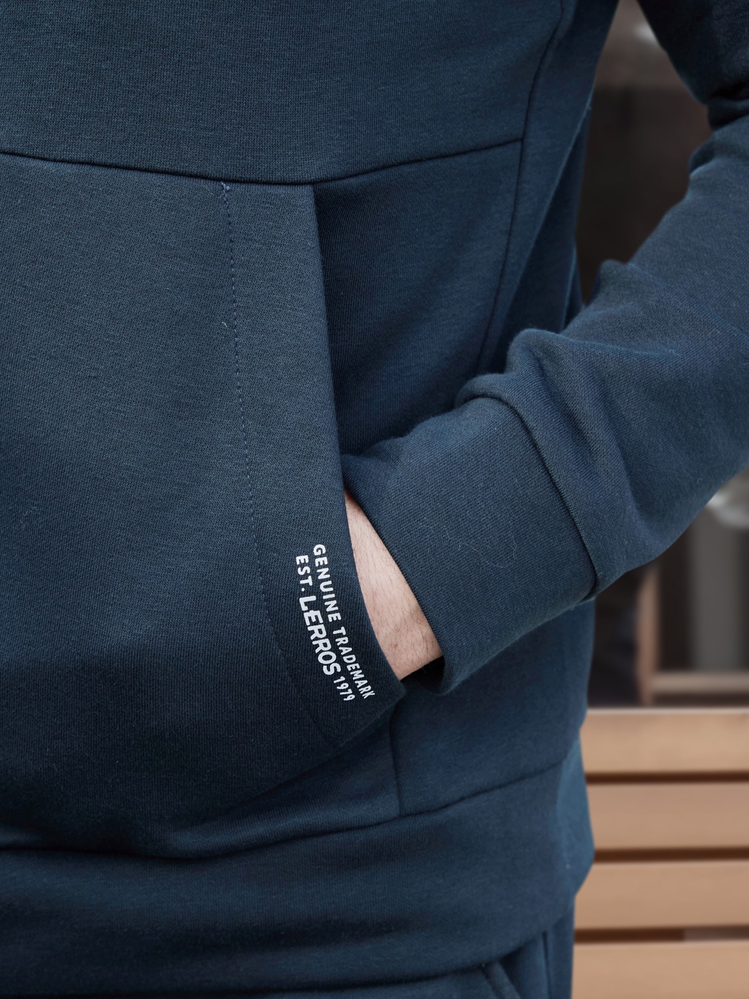 LERROS Sweat à capuche »Sweatjacke im Hoodie-Look aus Mischgewebe«