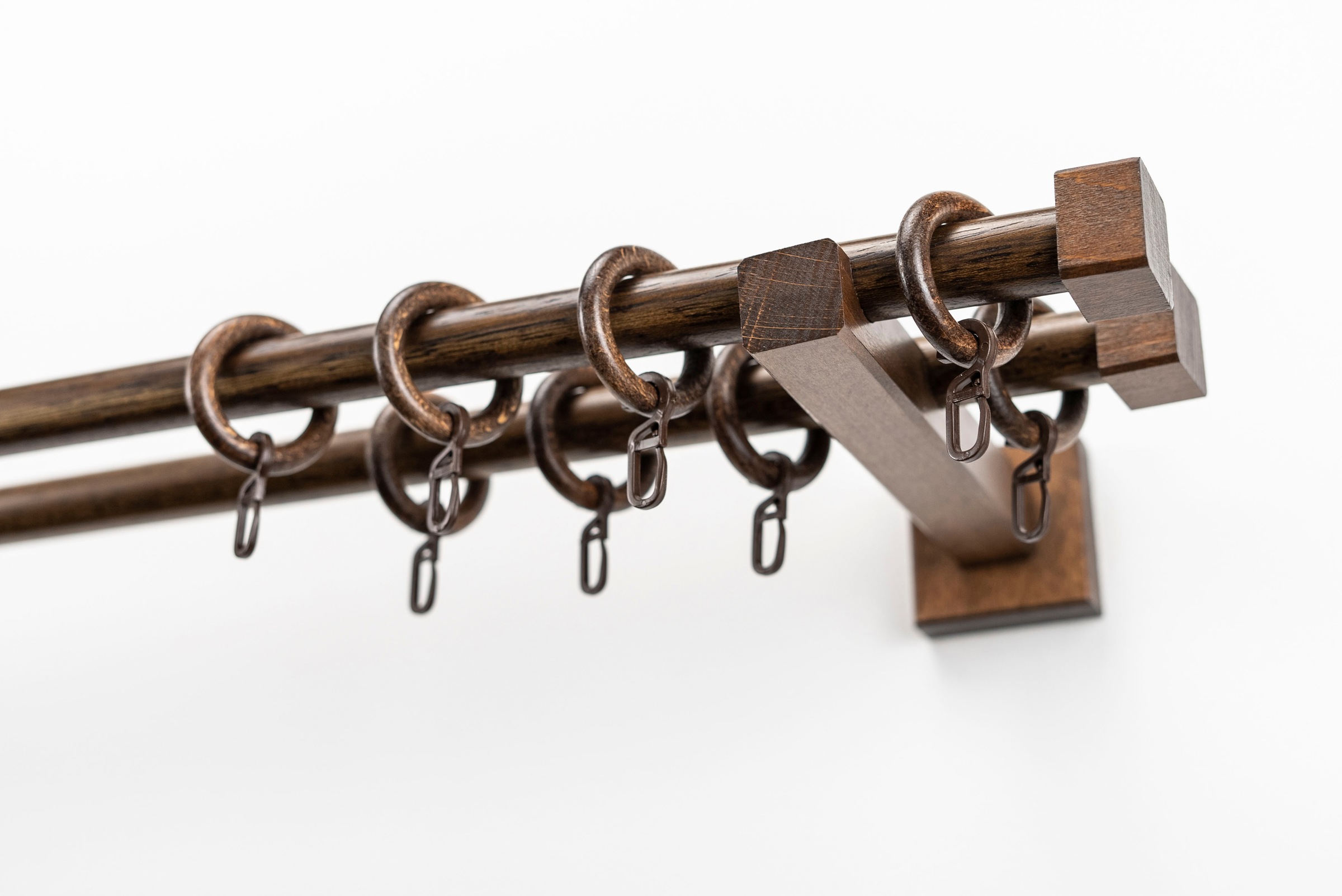 Image of GARESA Gardinenstange »CUBUS«, 2 läufig-läufig, Wunschmasslänge, Vorhanggarnitur, einfache Montage, m. Stangenverbinder verlängerbar, Wandmontage, Endkappe, mit Ringe bei Ackermann Versand Schweiz