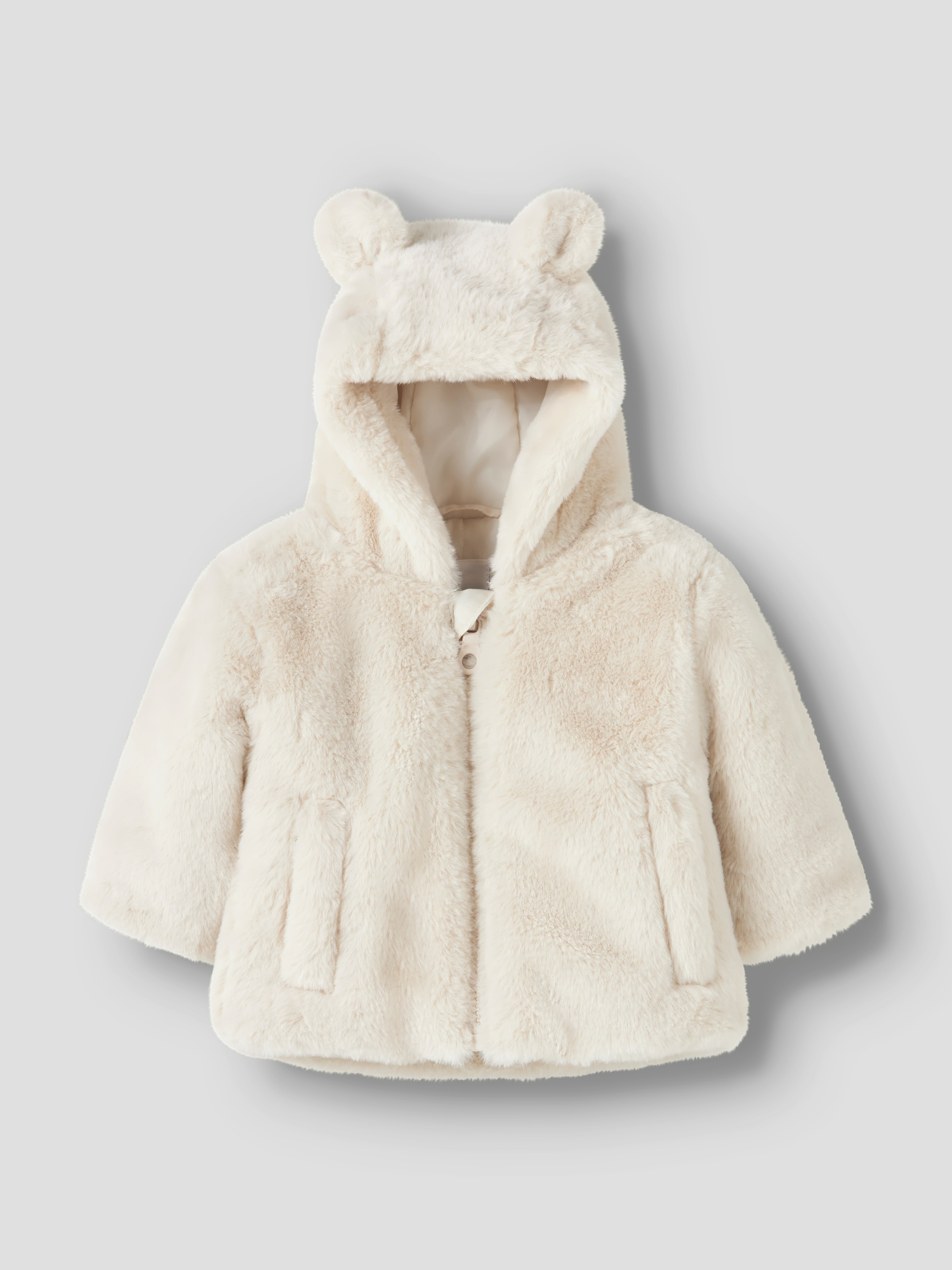 Image of Name It Kapuzenplüschjacke "NBFMILA JACKET HOOD PB" mit Kapuze Kunstfaser