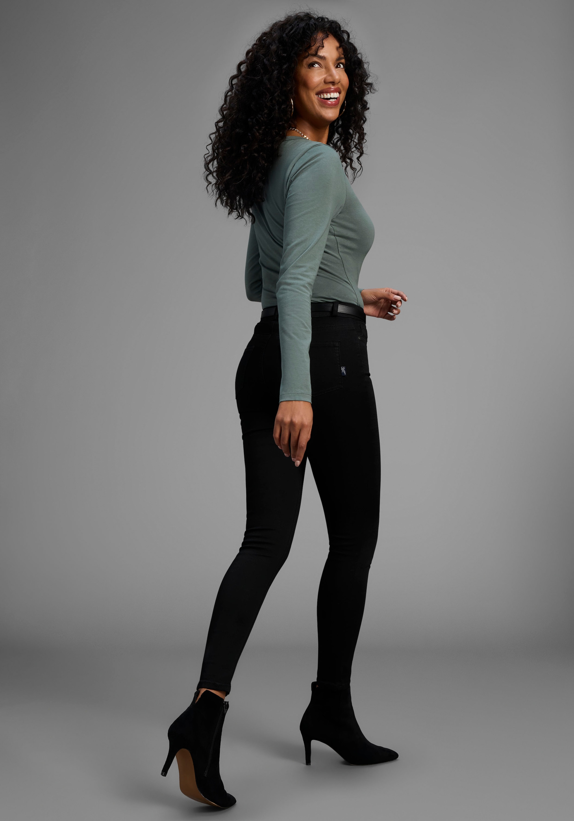 Arizona Jeans skinny »Ultra Stretch« extra-eng geschnittene Beinform,  modische Used-Waschung