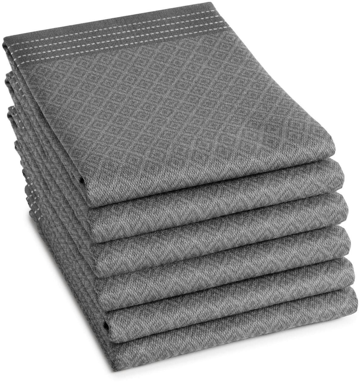 DDDDD Geschirrtuch »Akira, aus reiner Baumwolle«, (Set, 6 tlg.), Masse je Tuch ca. 60x65 cm