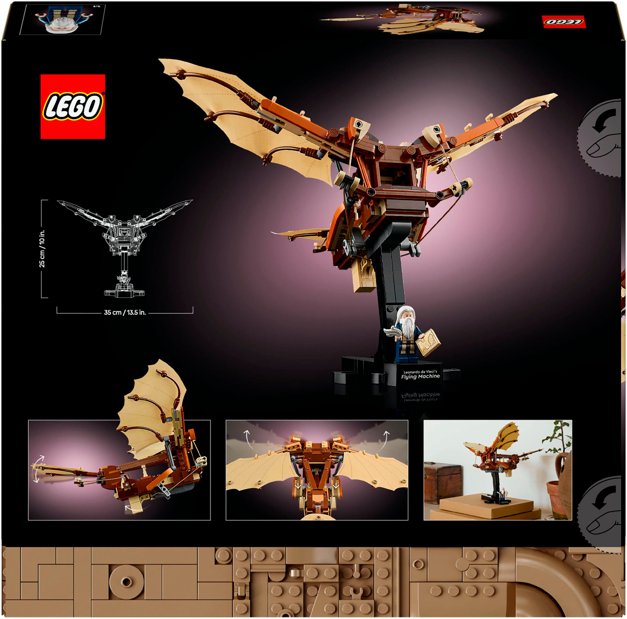 LEGO® Konstruktionsspielsteine »Leonardo da Vincis Fluggerät (10363), LEGO Icons« Made in Europe