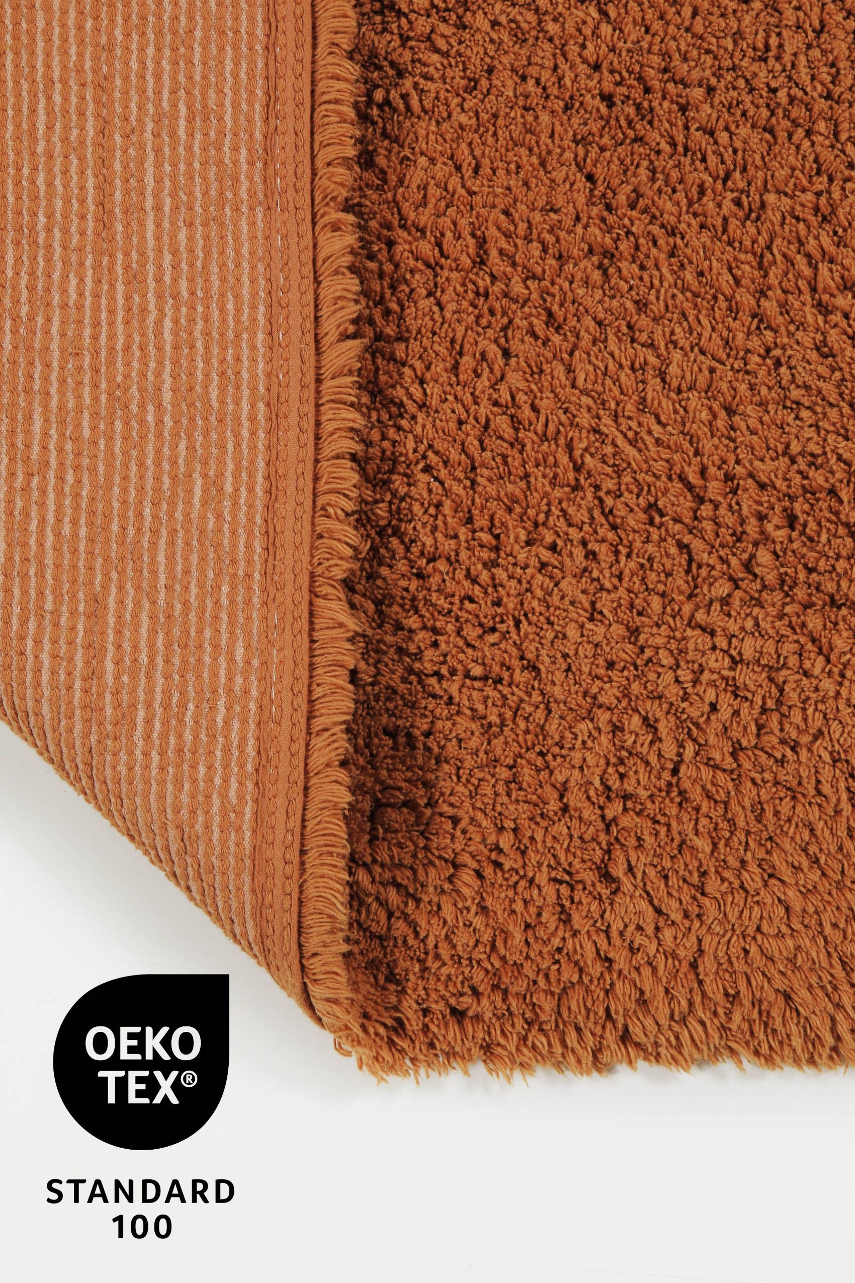 my home Badematte »Kian«, fussbodenheizungsgeeignet, Badvorleger, Badteppich aus 100%Baumwolle, weich, waschbar, saugfähig