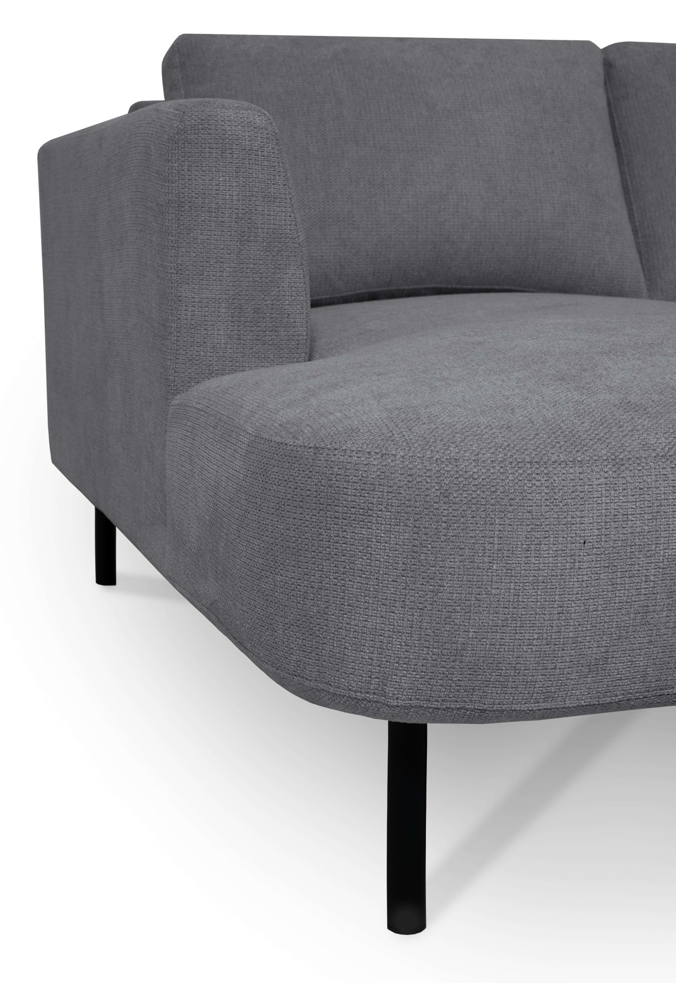 Places of Style Wohnlandschaft »Cesola«, in weichem Chenille-Stoff, Breite 327 cm, mit schwarzen Metallfüssen