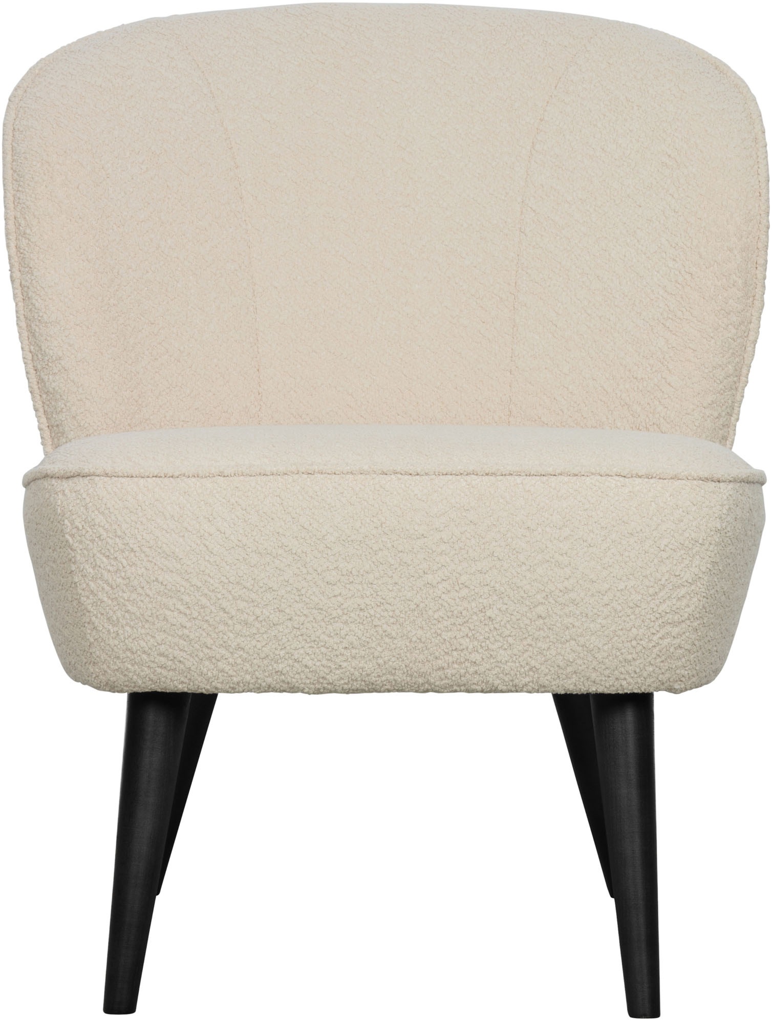 Image of WOOOD Sessel "Sara Bezug mit Birkenholzbeinen, mittlere Sitzhöhe, H71 x B59 x T70 cm" Bouclé bezug, Tragkraft 90 kg, Hohe Verschleissfestigkeit, Pfleigleicht
