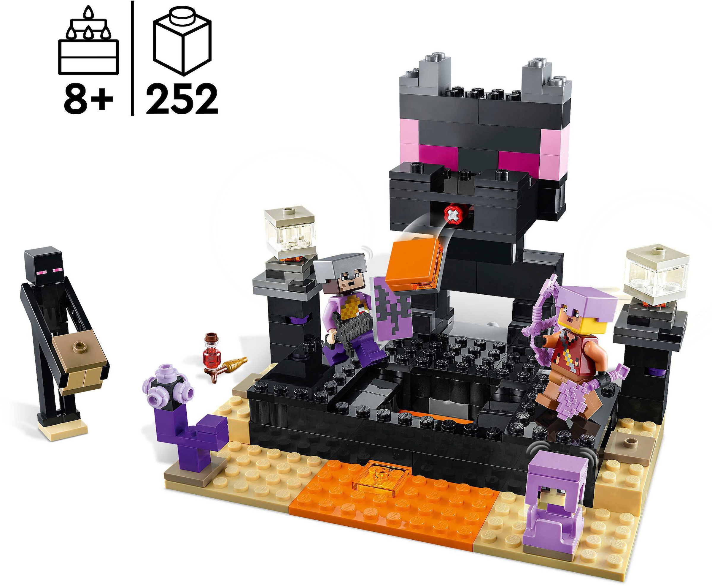 LEGO® Konstruktionsspielsteine »Die End-Arena (21242), LEGO® Minecraft«, (252 St.), Made in Europe