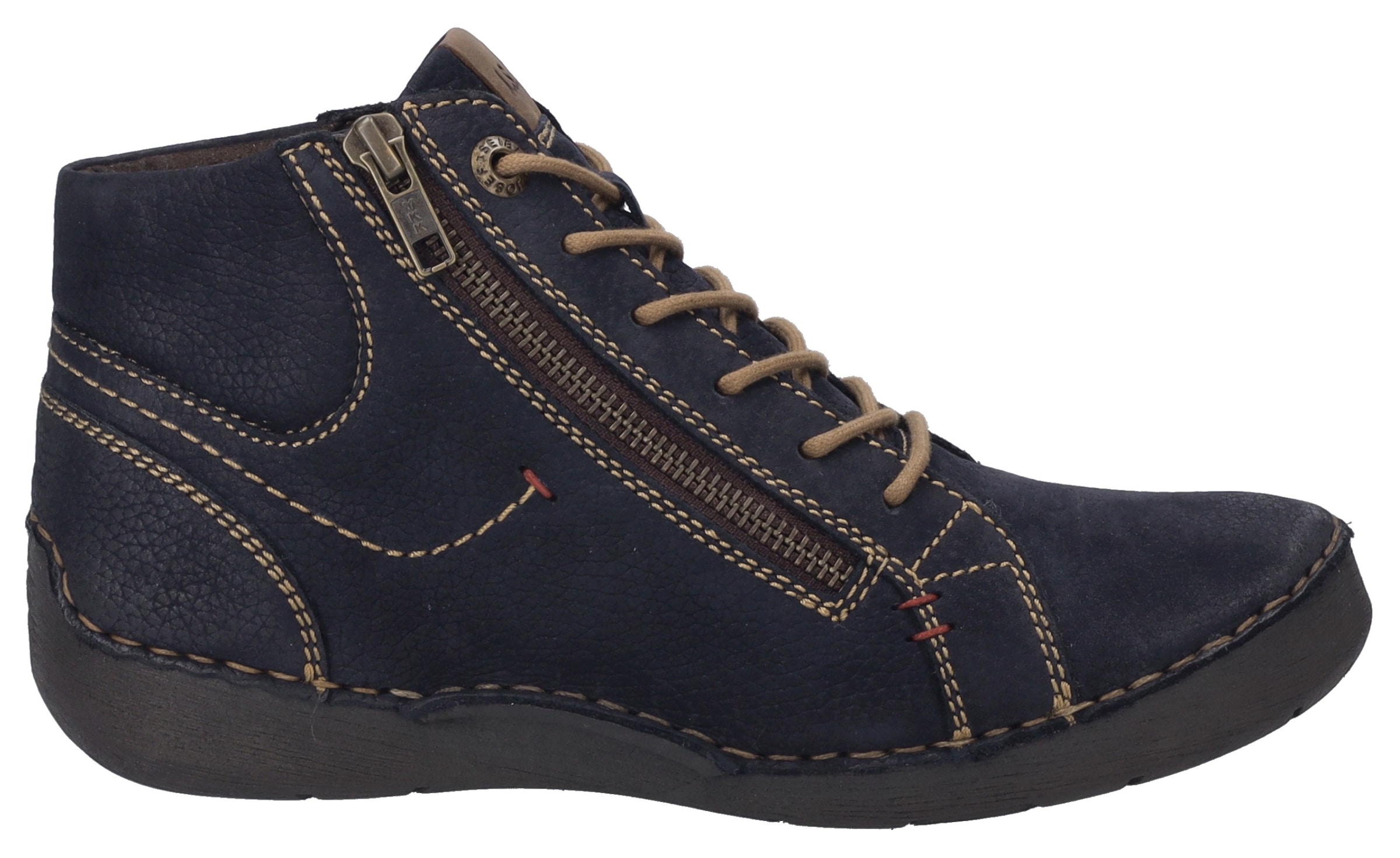 Josef Seibel Schnürstiefelette »Fergey 67«, Schnürstiefel, Winterstiefel, Bequemschuh mit Reissverschluss