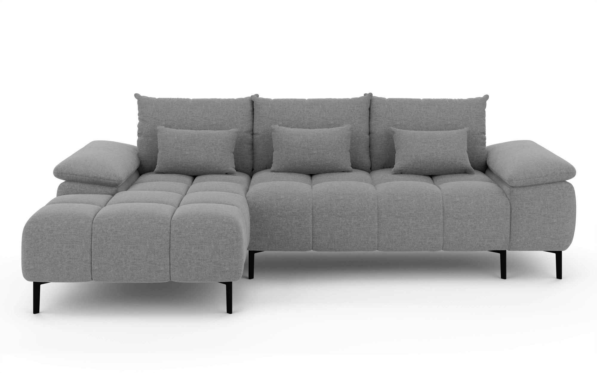 Home affaire Ecksofa »DROMARA Schlafsofa mit Bettkasten, Masse: B/T/H 277/141/91 cm« L-Form mit Recamiere rechts/links bestellbar, Wellenunterfederung