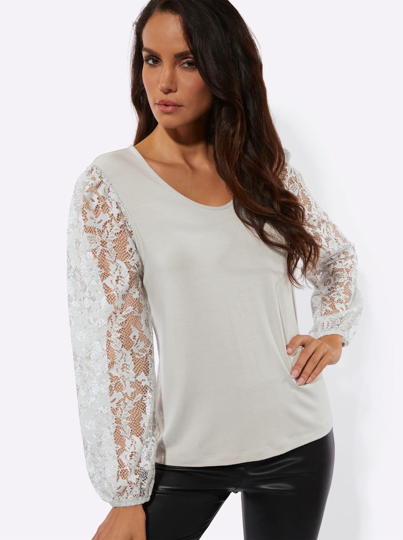 creation L T-shirt à manches longues »Lyocell-Shirt« 1 pièces