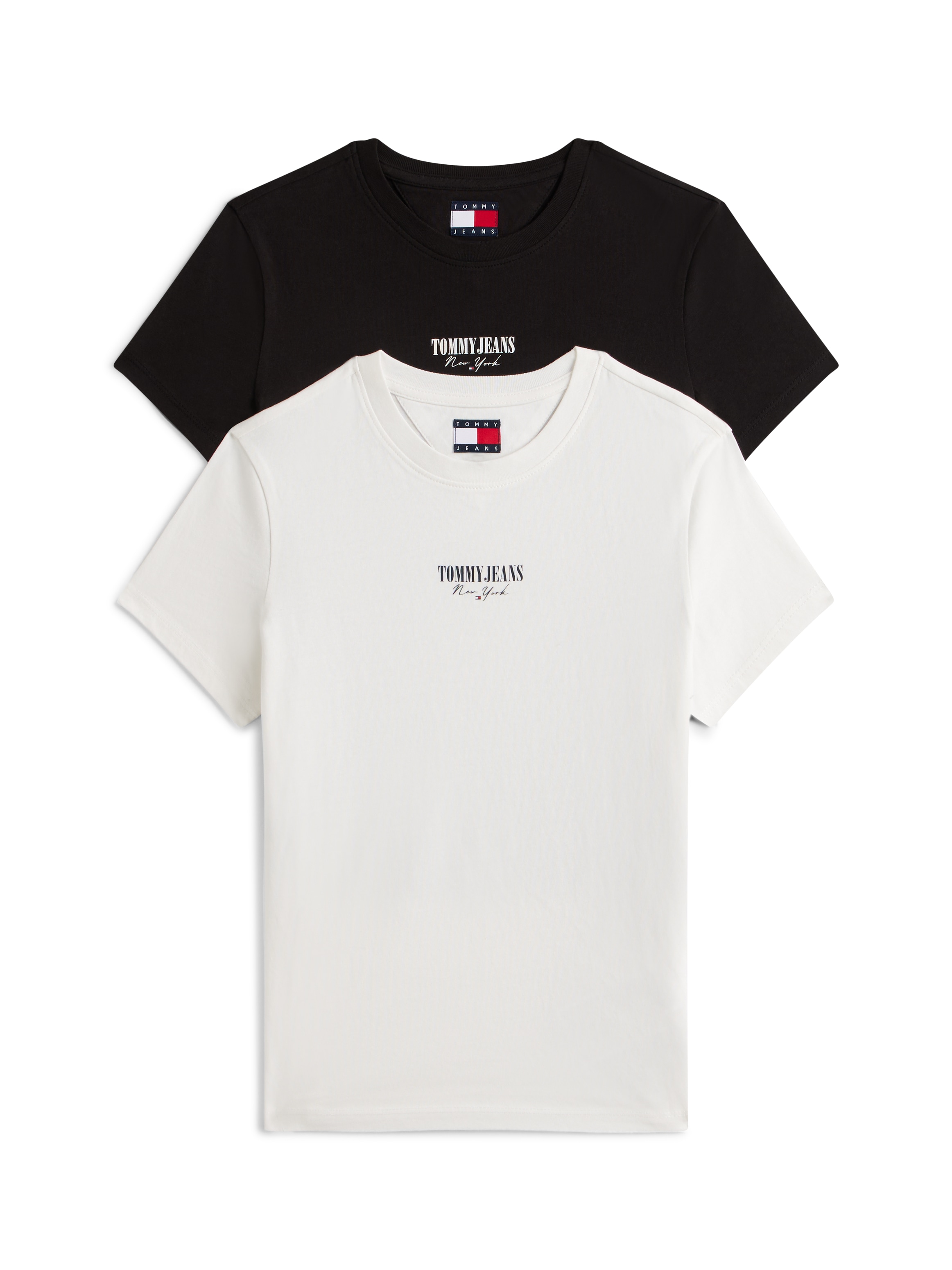 Image of Tommy Jeans Kurzarmshirt "TJW 2PACK ESSENTIAL LOGO 2 TEE" Packung, 2 Stk.