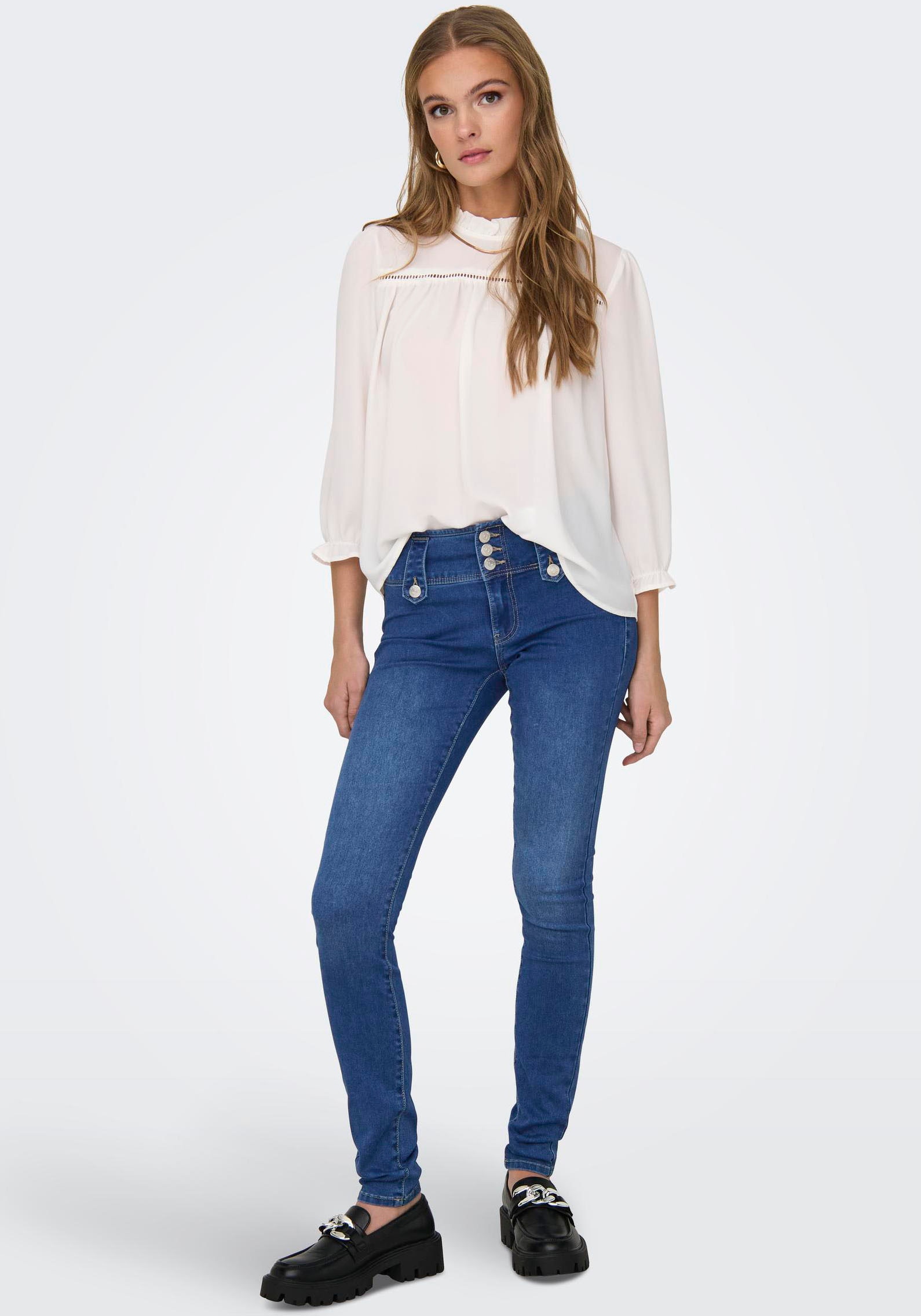 ONLY Skinny-fit-Jeans »ONLROYAL REG SK VIS BUT DET DNM PIM«