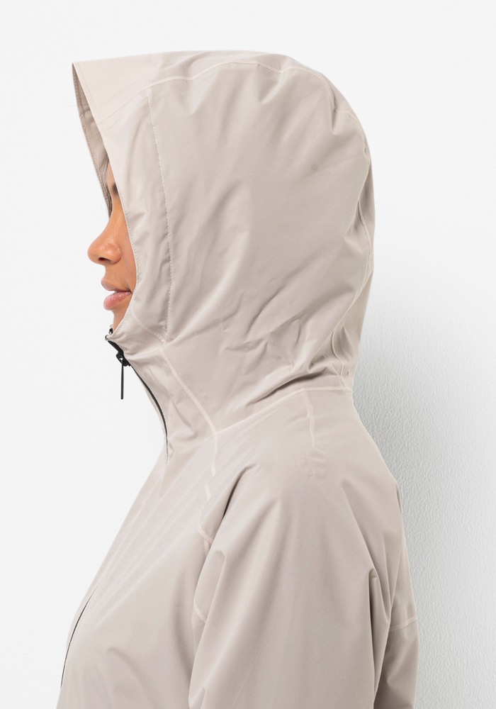 Jack Wolfskin Funktionsjacke »MAINKAI LONG JKT W«, mit Kapuze
