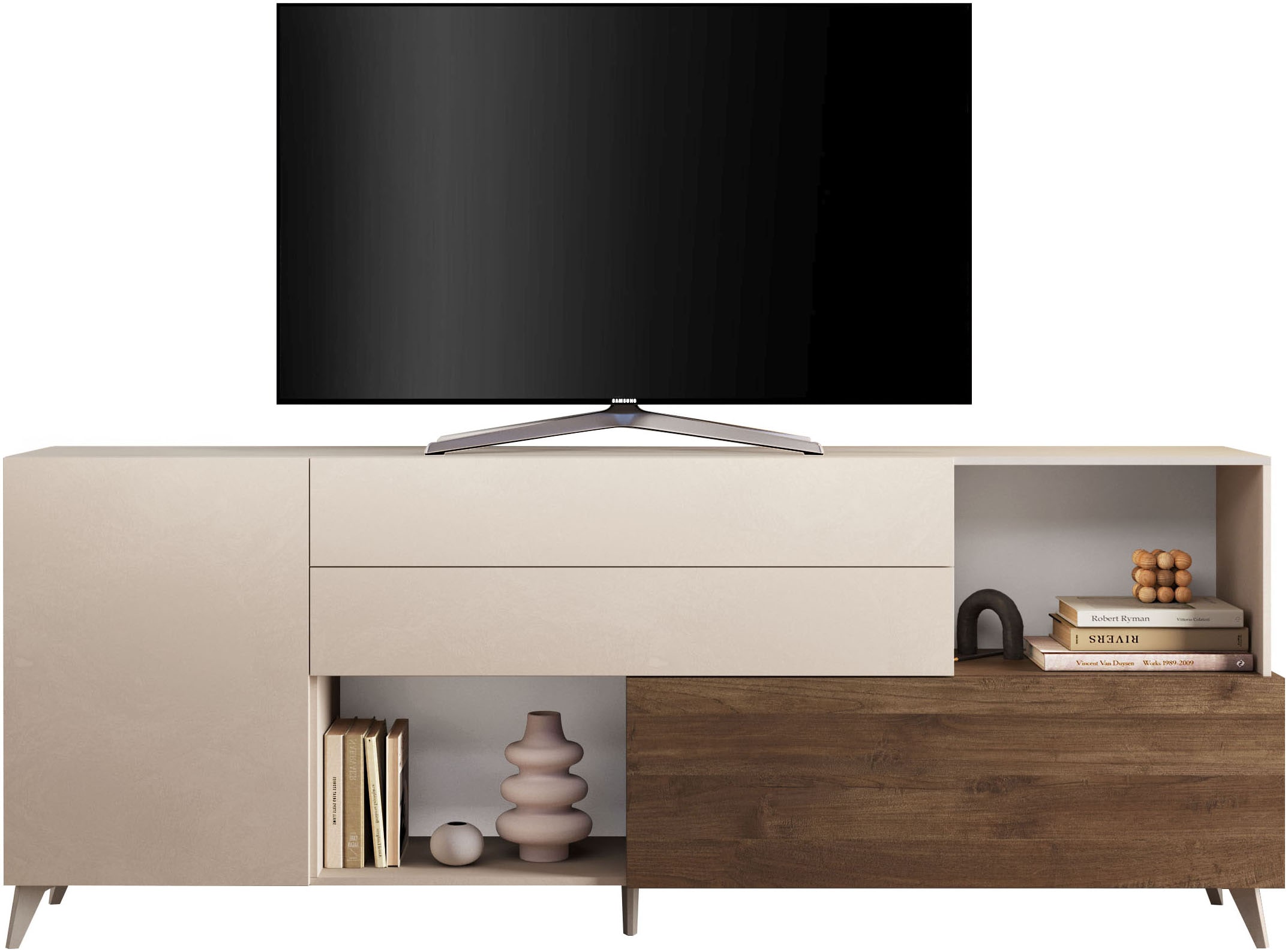 Image of Home affaire Sideboard "Monaco in Breite 241 cm, Anrichte mit Tür, Klappe und 2 Schubkästen" Stauraumschrank – sanftes Schliessen, edles Design, viel Platz