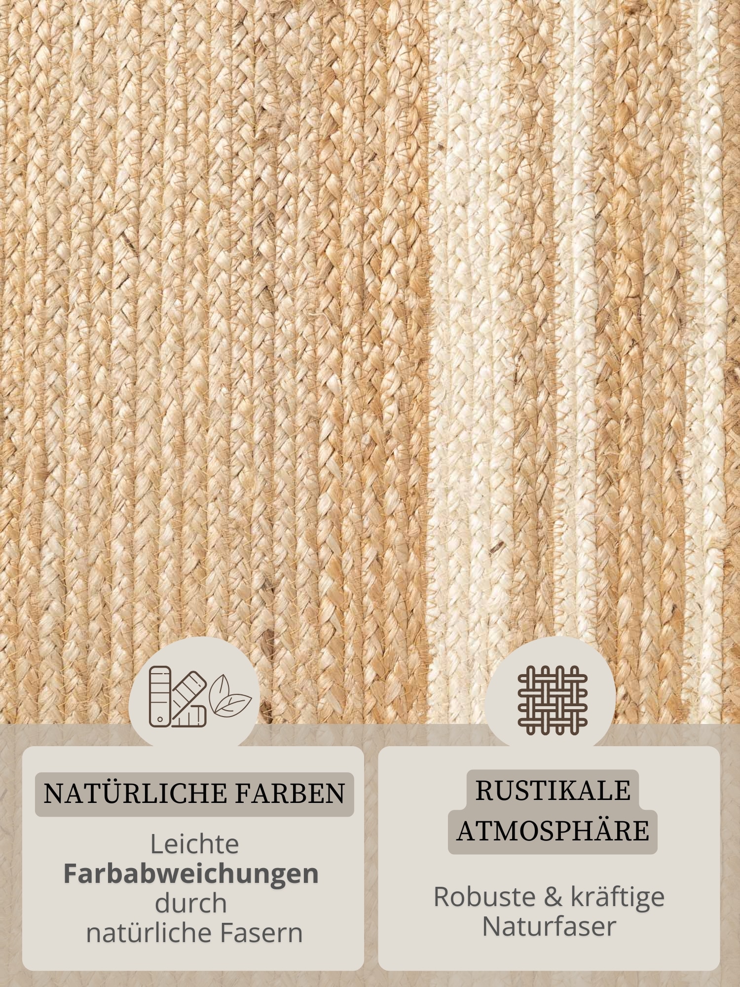 HANSE Home Tapis »Looma Juteteppich« Rectangulaire 7 mm Höhe Handgewebt, Jute Naturteppich, Boho, Wohnzimmer, Schlafzimmer
