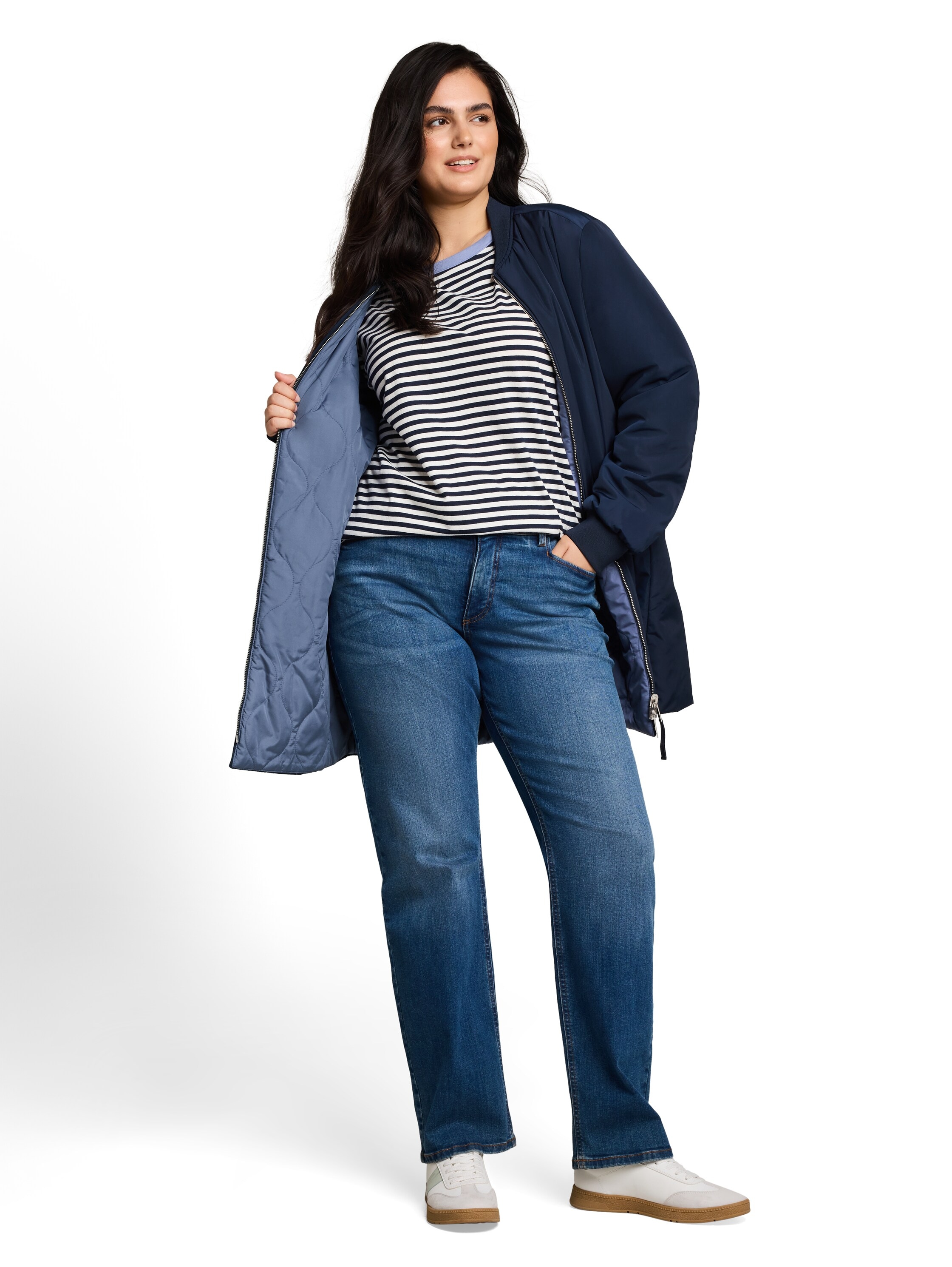 TOM TAILOR PLUS Langmantel im Blouson-Stil / Grosse Grössen