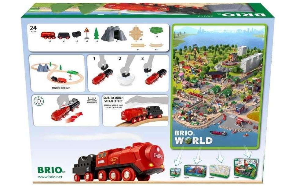 BRIO® Kit de train jouet »BRIO Batterie-Dampflok Set«
