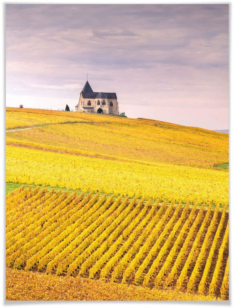 Image of Wall-Art Poster »Weinfelder Champagne«, Landschaften, (1 St.), Poster, Wandbild, Bild, Wandposter bei Ackermann Versand Schweiz