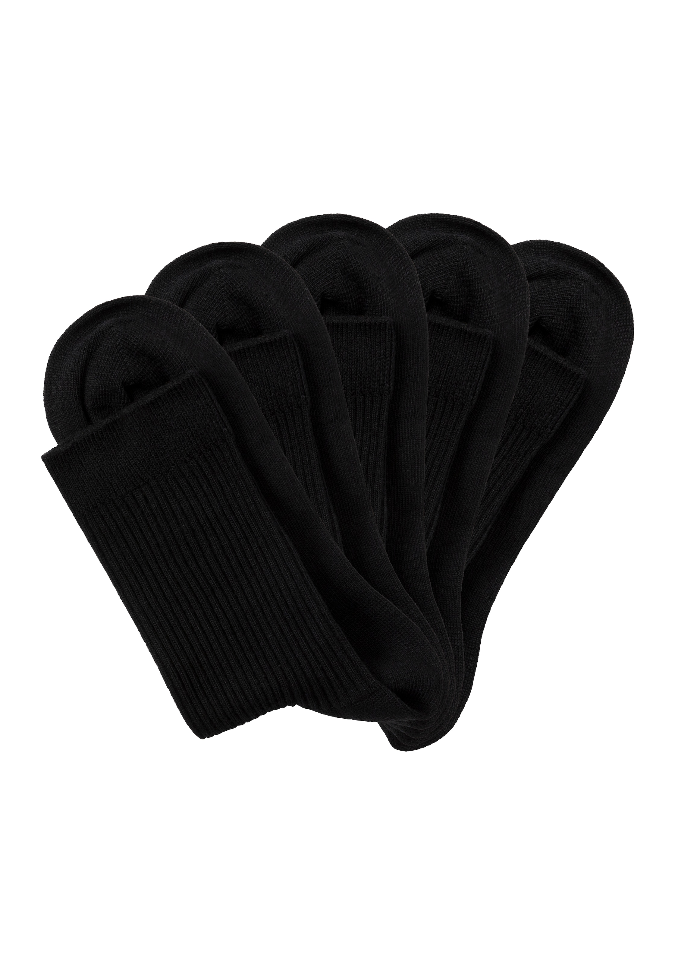 Lavana Basicsocken, (Packung, 5 Paar), mit feiner Rippe