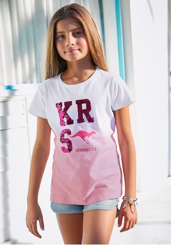 KangaROOS T-Shirt, Im Farbverlauf mit Wendepailletten kaufen