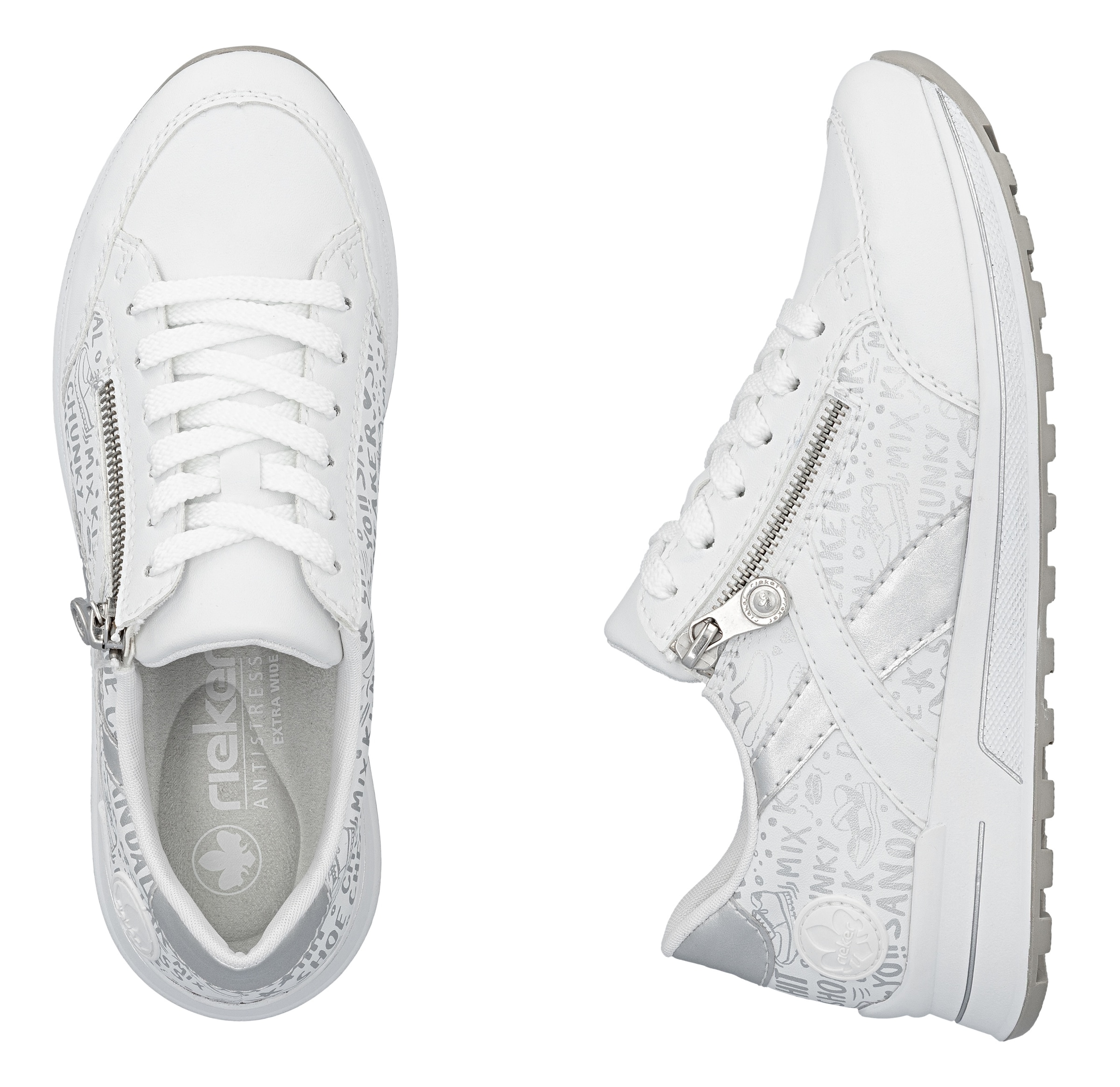 Rieker Sneakers  herausnehmbarer Soft-Einlage, Freizeitschuh, Halbschuh, Schnürschuh