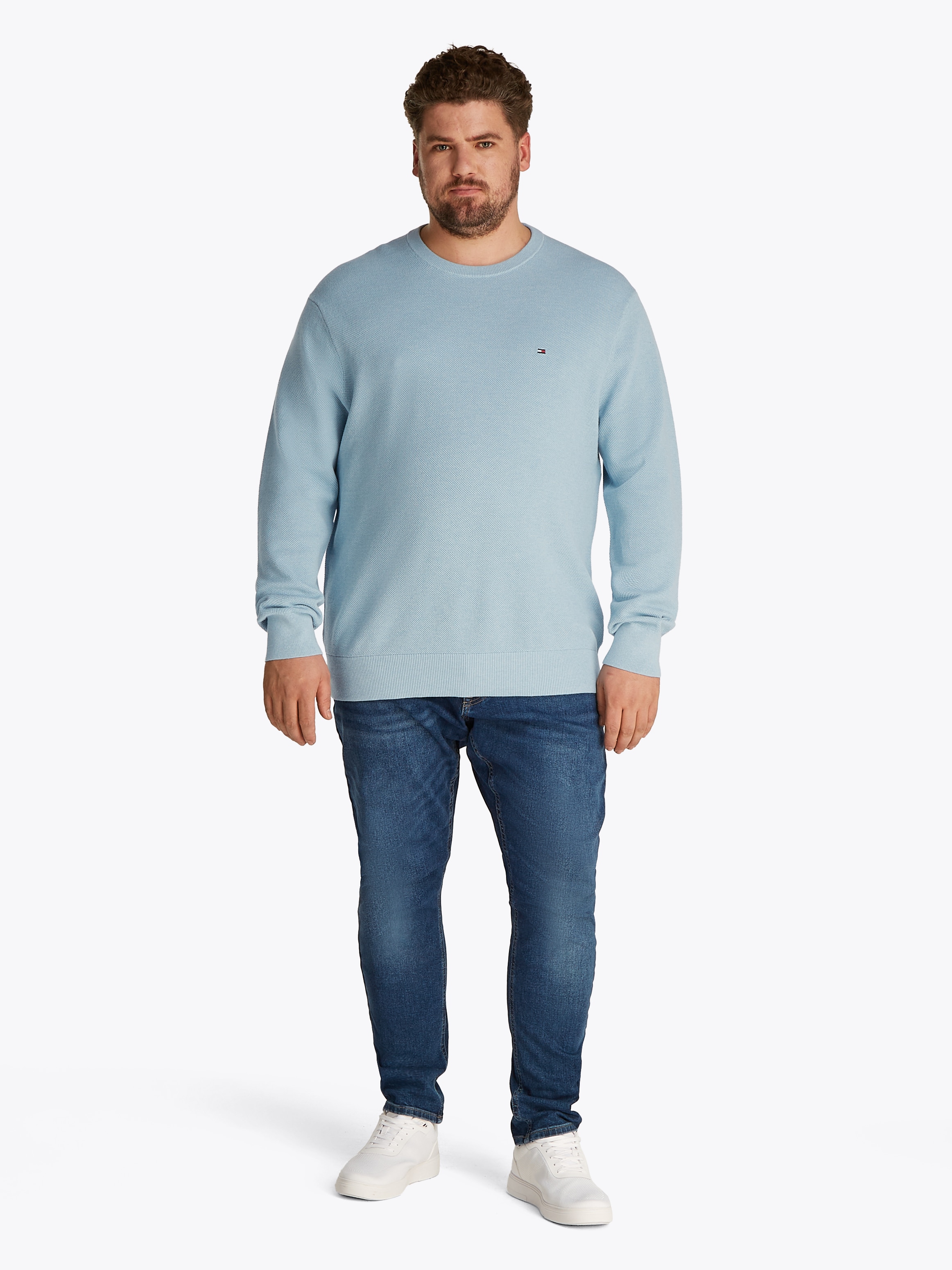 Tommy Hilfiger Big & Tall Rundhalspullover »BT-ESSENTIAL STRUCTURE CREW NECK«, Grosse Grössen